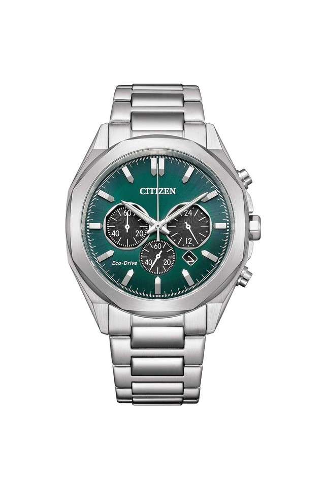Ecodrive-Chronograph-43-mm-Green-Dial-Stainless-Steel-Analogue-Watch-For-Men---CA4590-81X