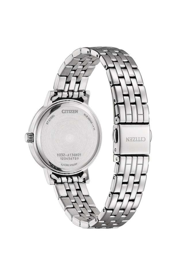 Basic-Quartz-Pink-Dial-Stainless-Steel-Wrist-Watch-Watch-for-Women---EL3100-55W