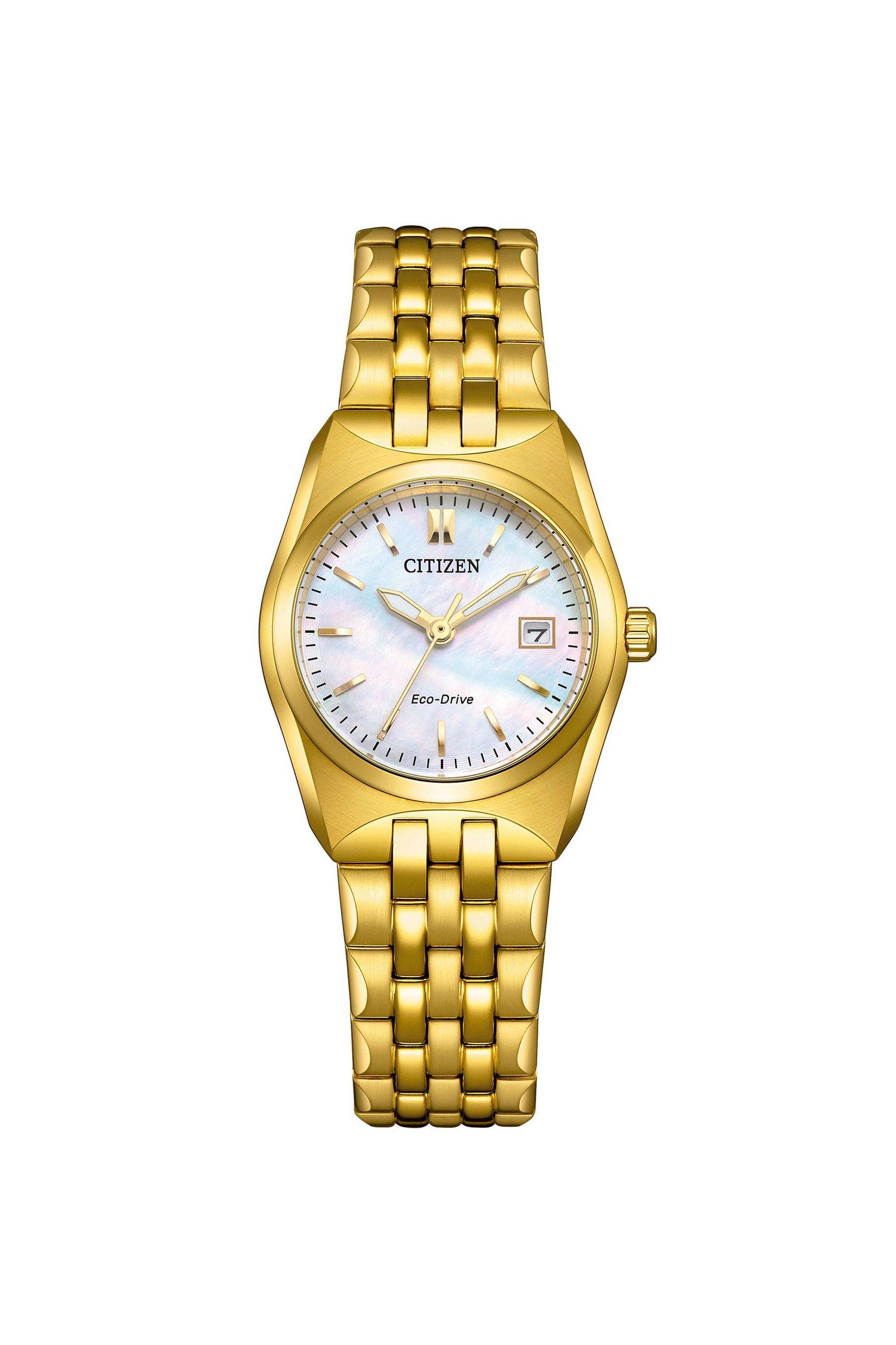 Corso-White-Dial-Stainless-Steel-Eco-drive-Analogue-Watch-For-Women---EW2293-56D