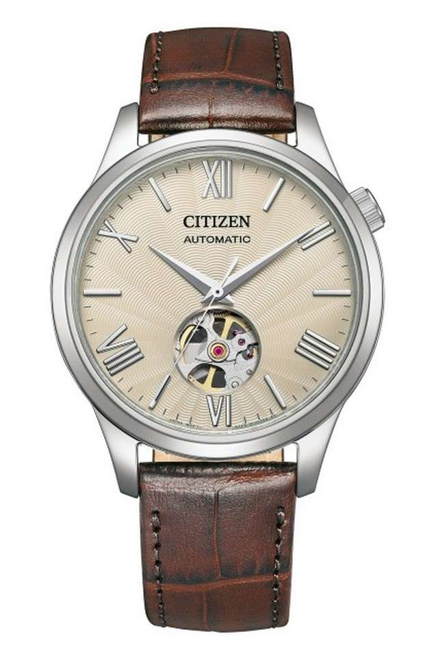 Automatic-40-mm-White-Dial-Leather-Analog-Watch-for-Men---NH9130-17A