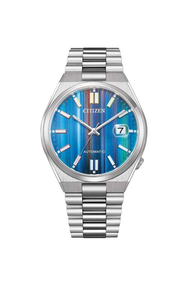 Mechanical-Rainbow-Tsuyosa-40-mm-Multicolour-Dial-Stainless-Steel-Analogue-Watch-For-Men---NJ0151-53W