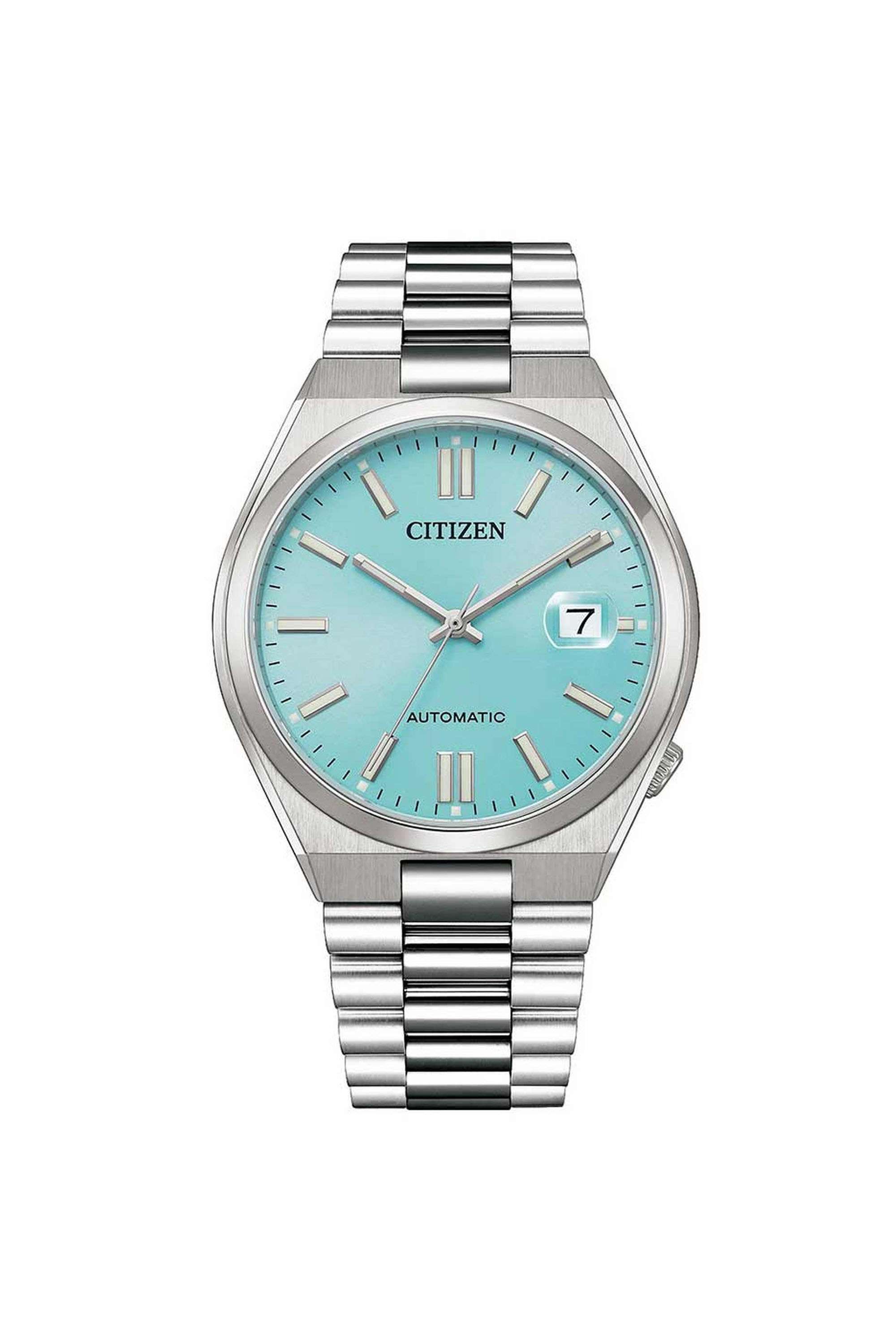 Tsuyosa-Automatic-40-mm-Automatic-Analogue-Watch-for-Men---Blue-Dial-with-Silver-Stainless-Steel-Strap-(WCZSNJ015188M)