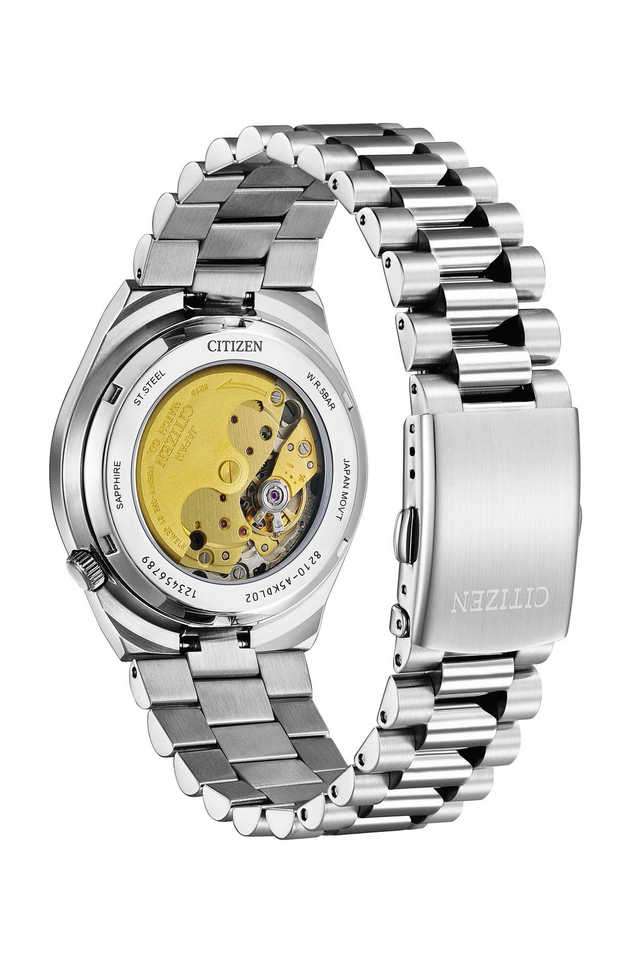 Mechanical-Tsuyosa-40-mm-Orange-Dial-Stainless-Steel-Analogue-Watch-For-Men---NJ0151-88Z