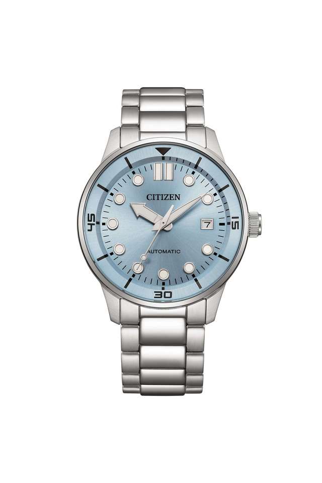 Mechanical-40-mm-Blue-Dial-Stainless-Steel-Analogue-Wrist-Watch-for-Men---NJ0191-83L