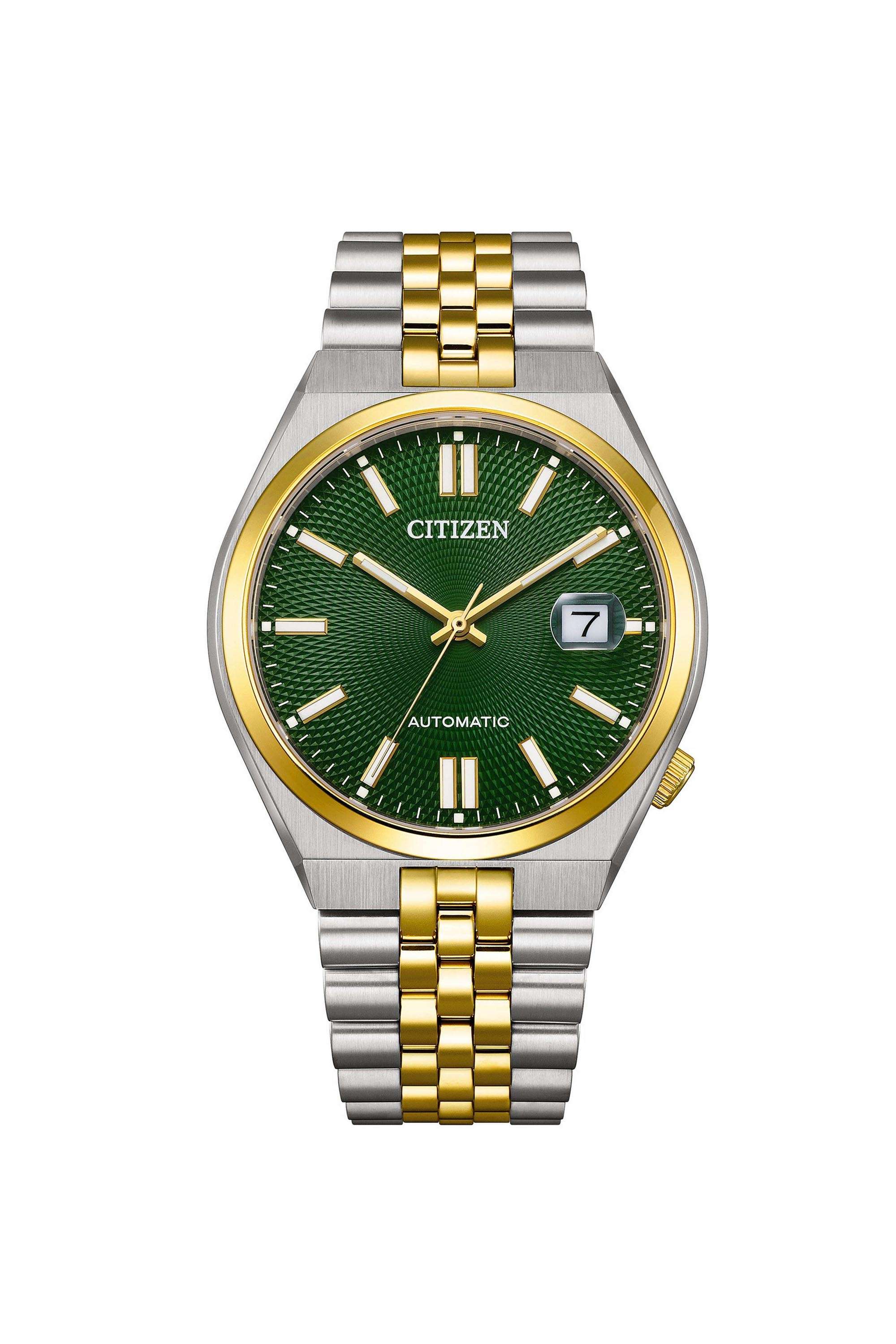 TSUYOSA-60-Green-Dial-Stainless-Steel-Analogue-Watch-For-Men---NK0024-54X