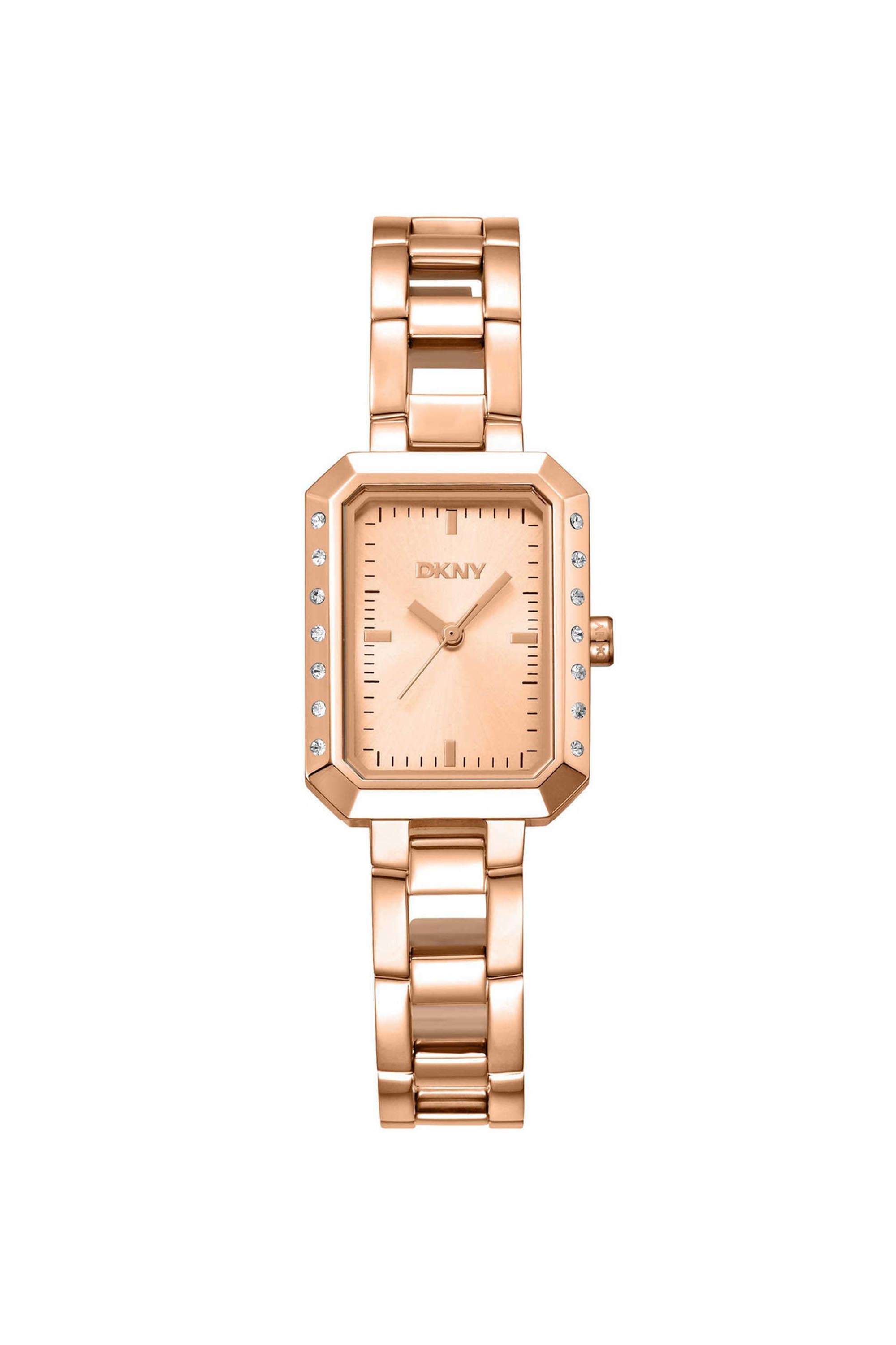 Uptown-Glitz-22-x-35.5-mm-Rose-Gold-Dial-Stainless-Steel-Analogue-Watch-For-Women---DK1L010M0035