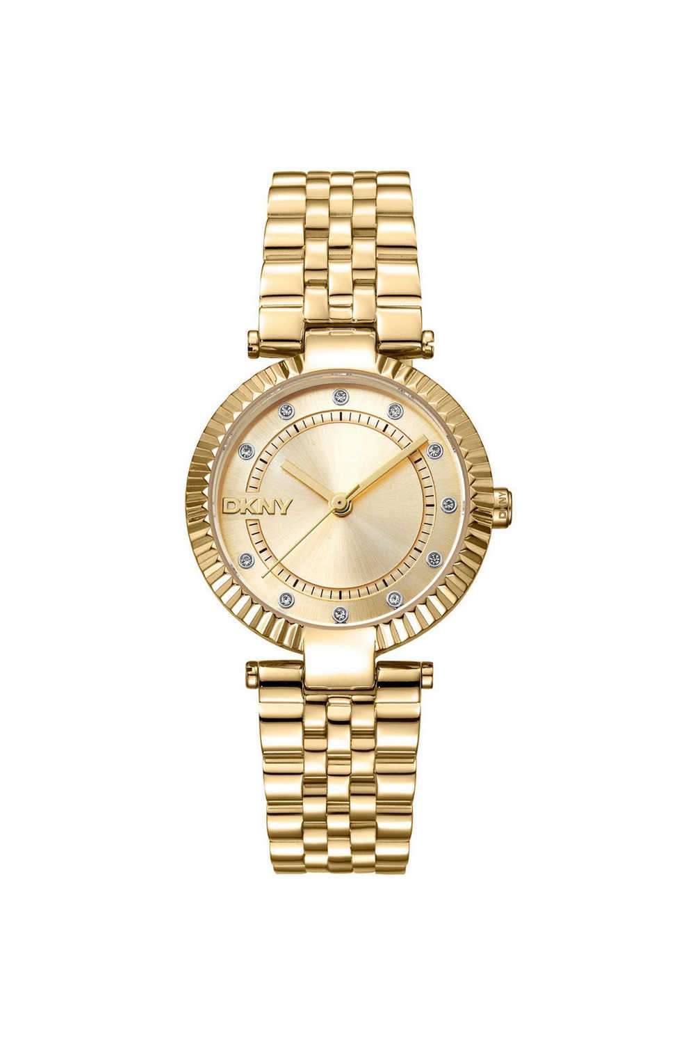 Essential-Glitz-30-mm-Gold-Dial-Stainless-Steel-Analogue-Watch-For-Women---DK1L042M0055
