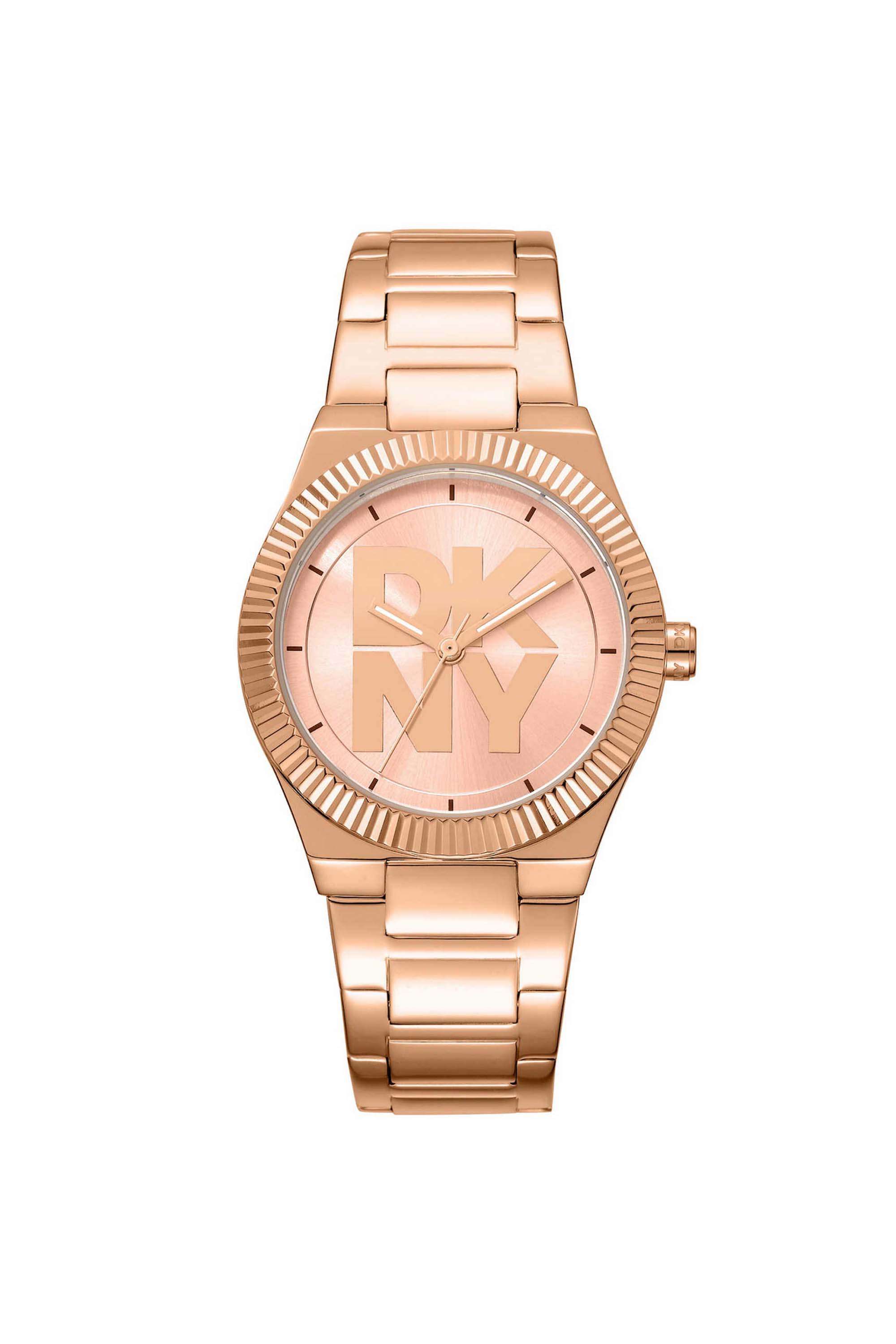 Logo-33-mm-Rose-Gold-Dial-Stainless-Steel-Analogue-Watch-For-Women---DK1L102M0045