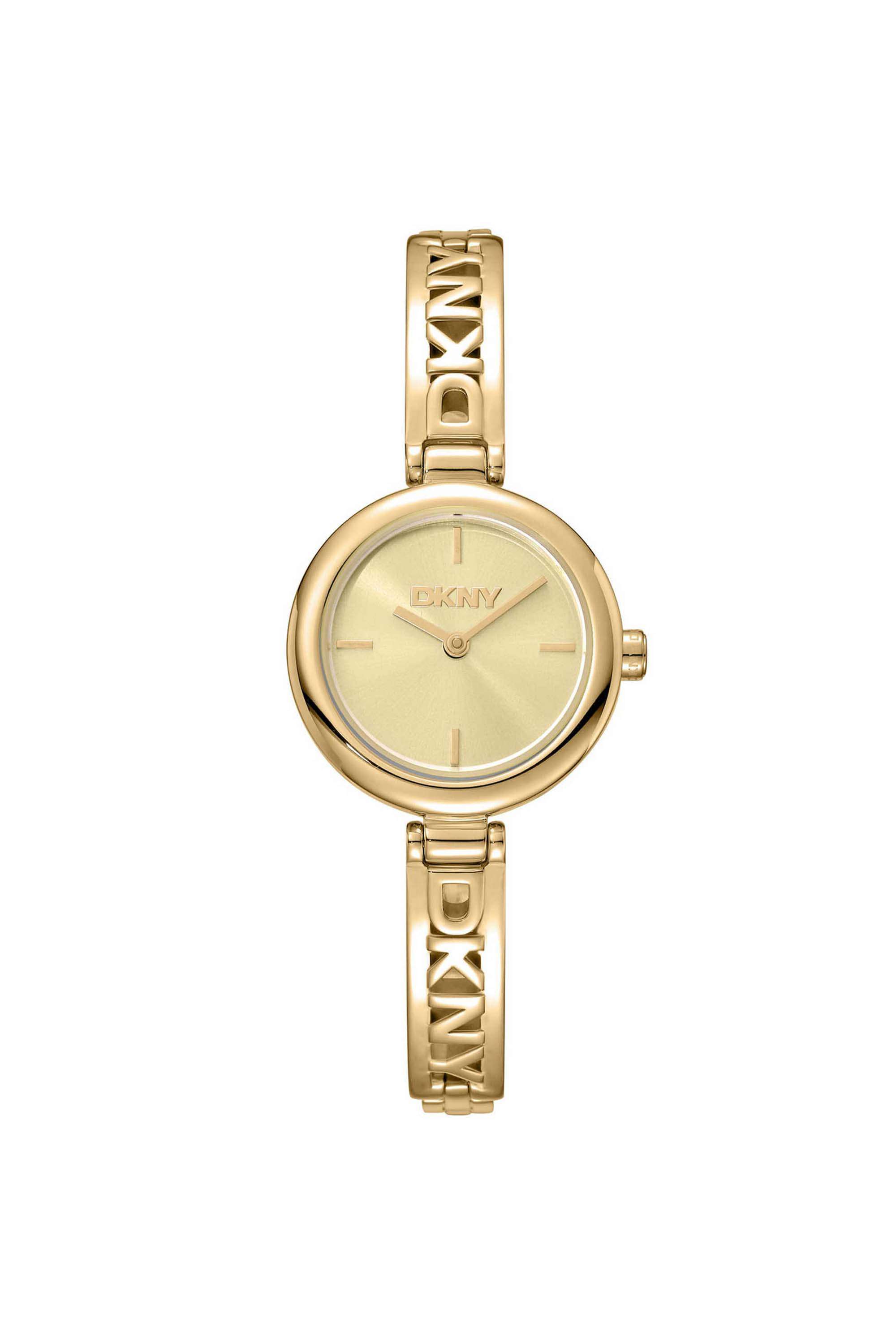 Logo-26-mm-Gold-Dial-Stainless-Steel-Analogue-Watch-For-Women---DK1L115M0035