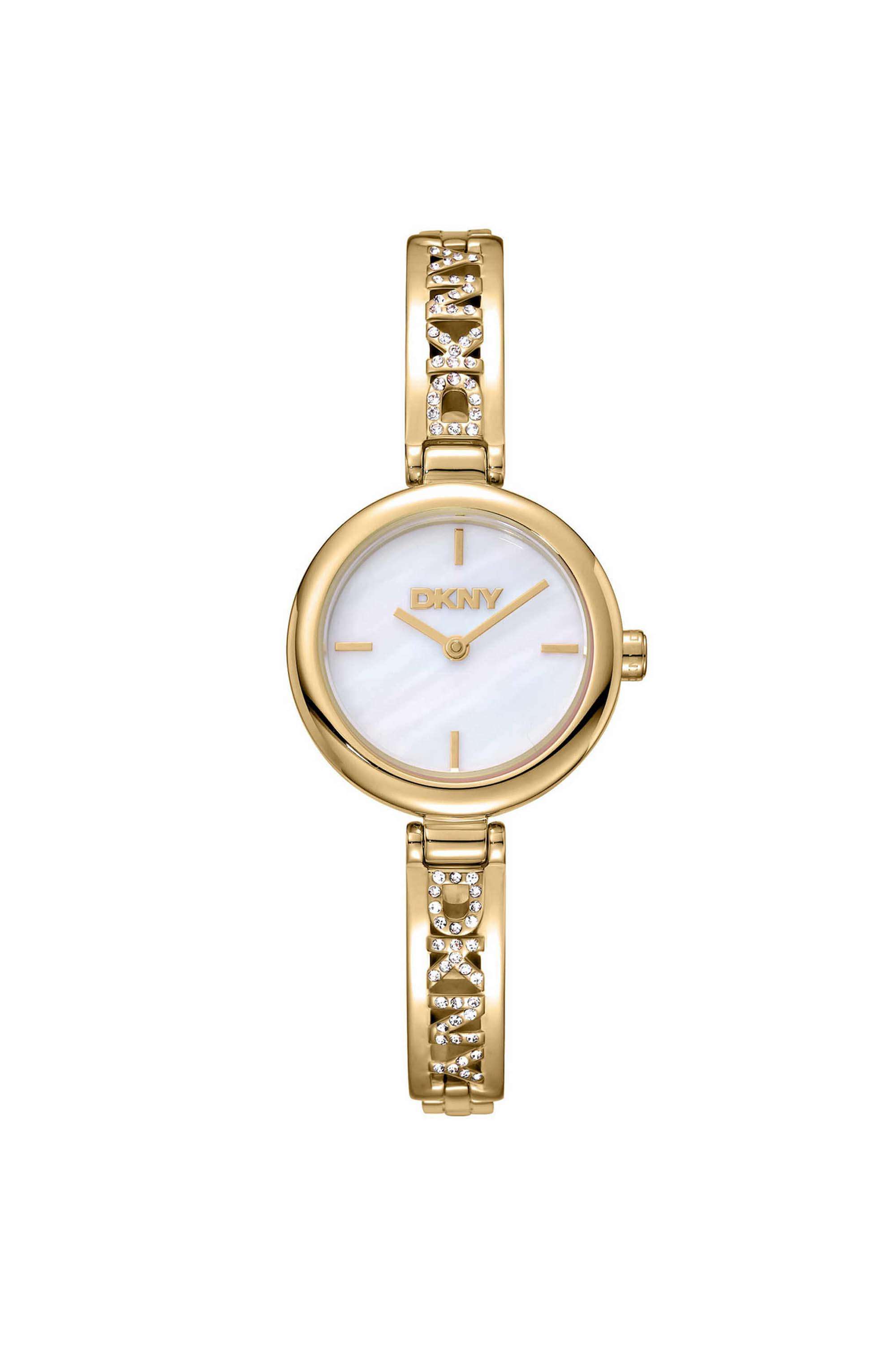 Logo-26-mm-White-Dial-Stainless-Steel-Analogue-Watch-For-Women---DK1L115M0225