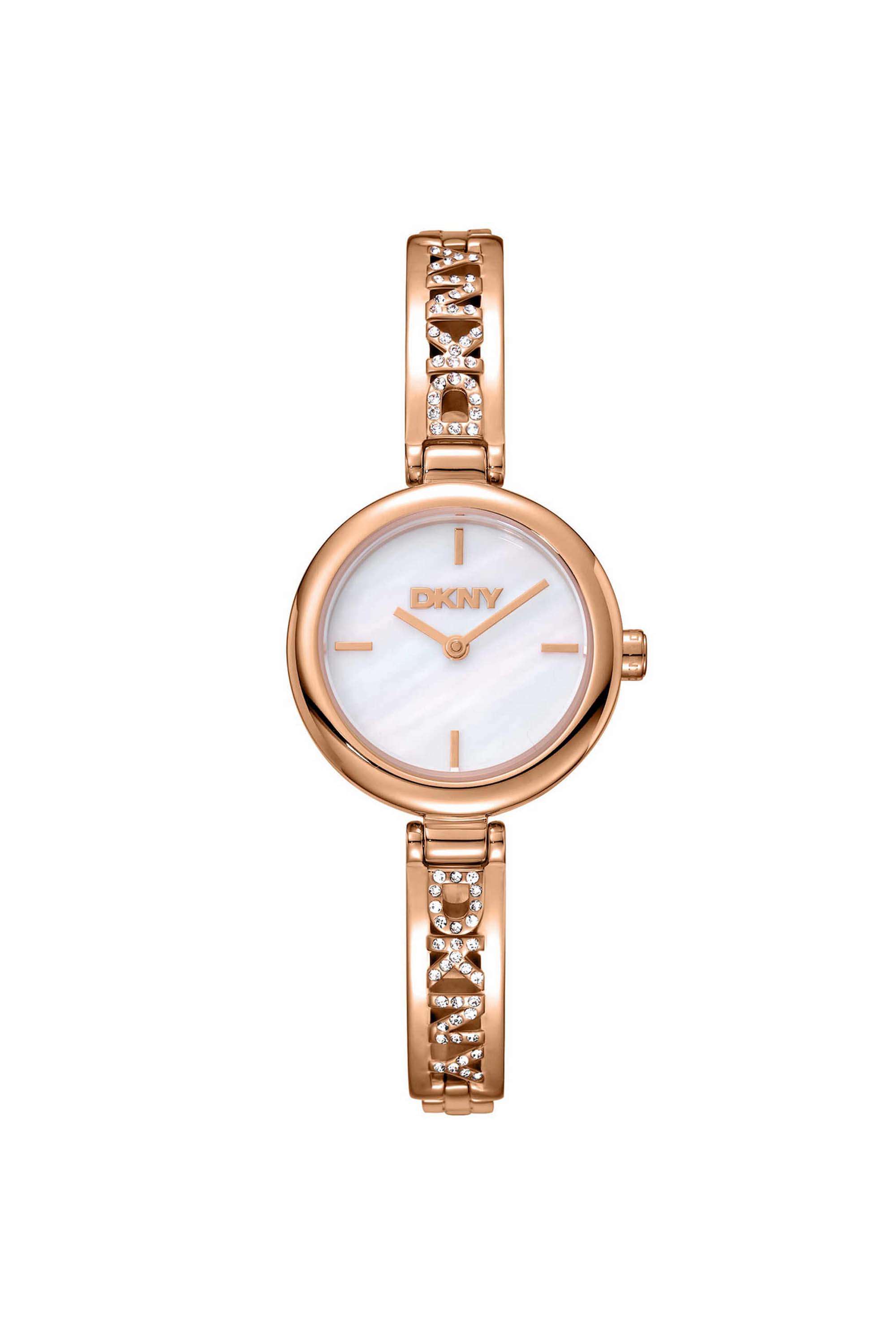 Logo-26-mm-White-Dial-Stainless-Steel-Analogue-Watch-For-Women---DK1L115M0235