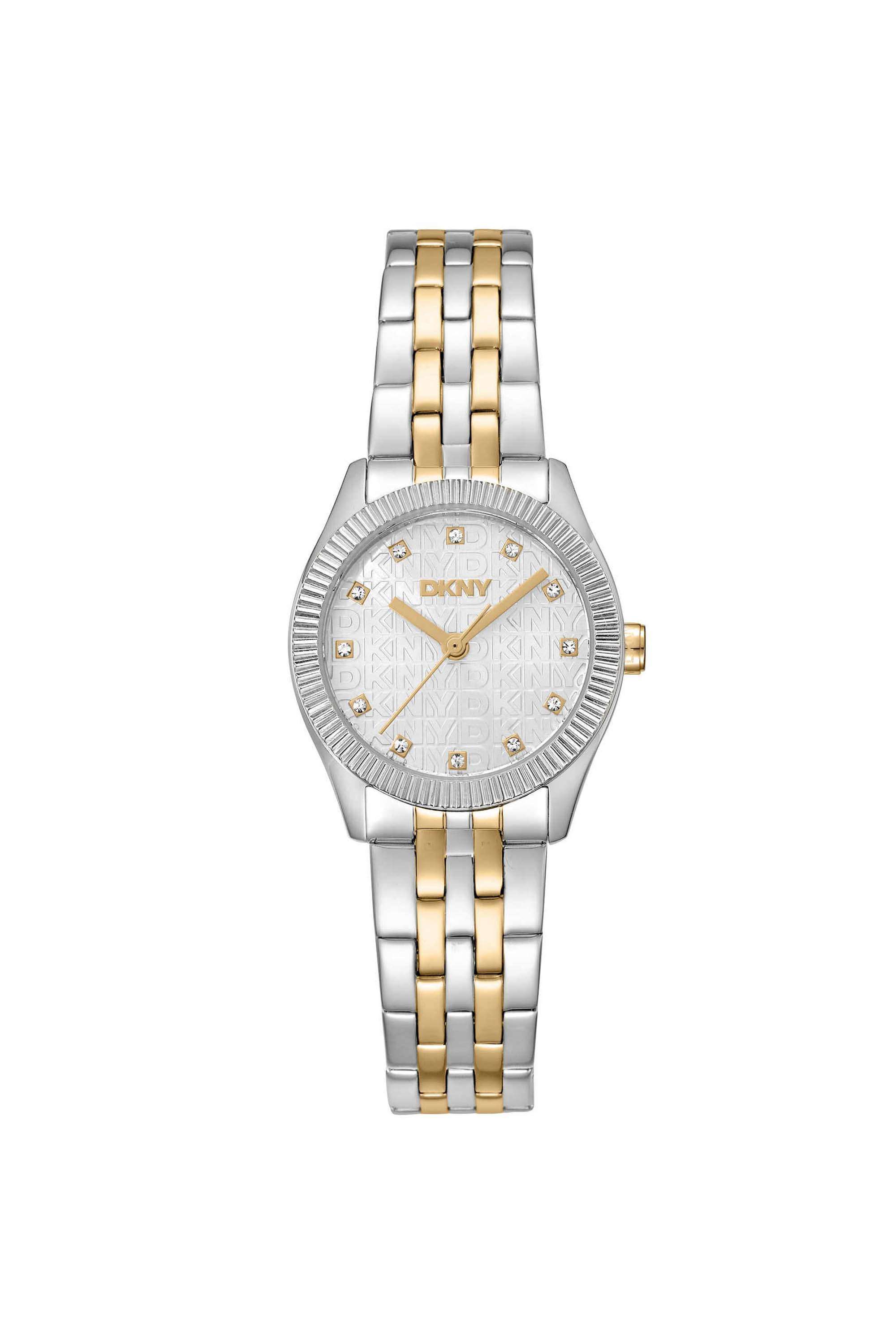 Logo-26-mm-Grey-Dial-Stainless-Steel-Analogue-Watch-For-Women---DK1L126M0075
