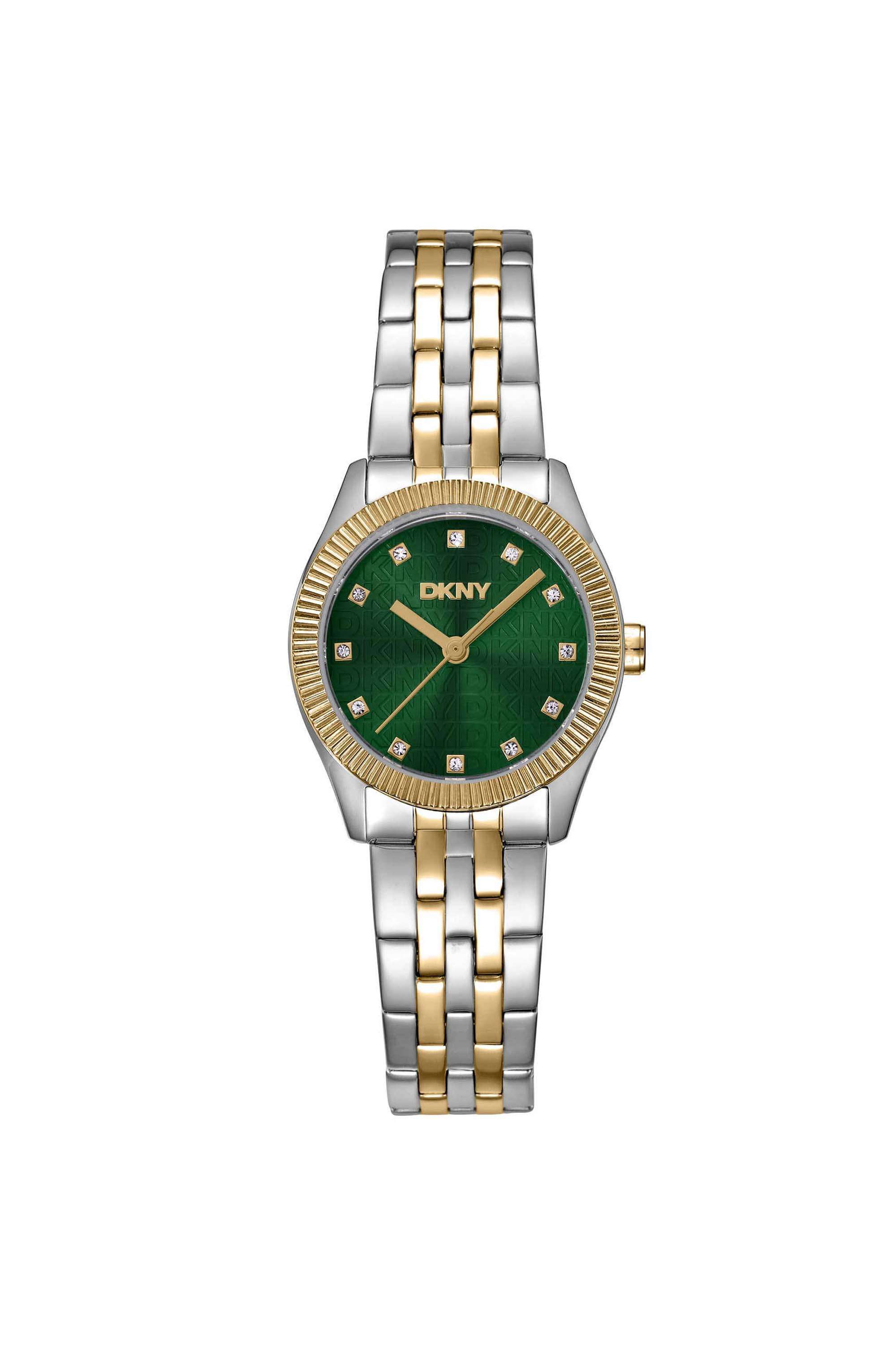 Logo-26-mm-Green-Dial-Stainless-Steel-Analogue-Watch-For-Women---DK1L126M0095