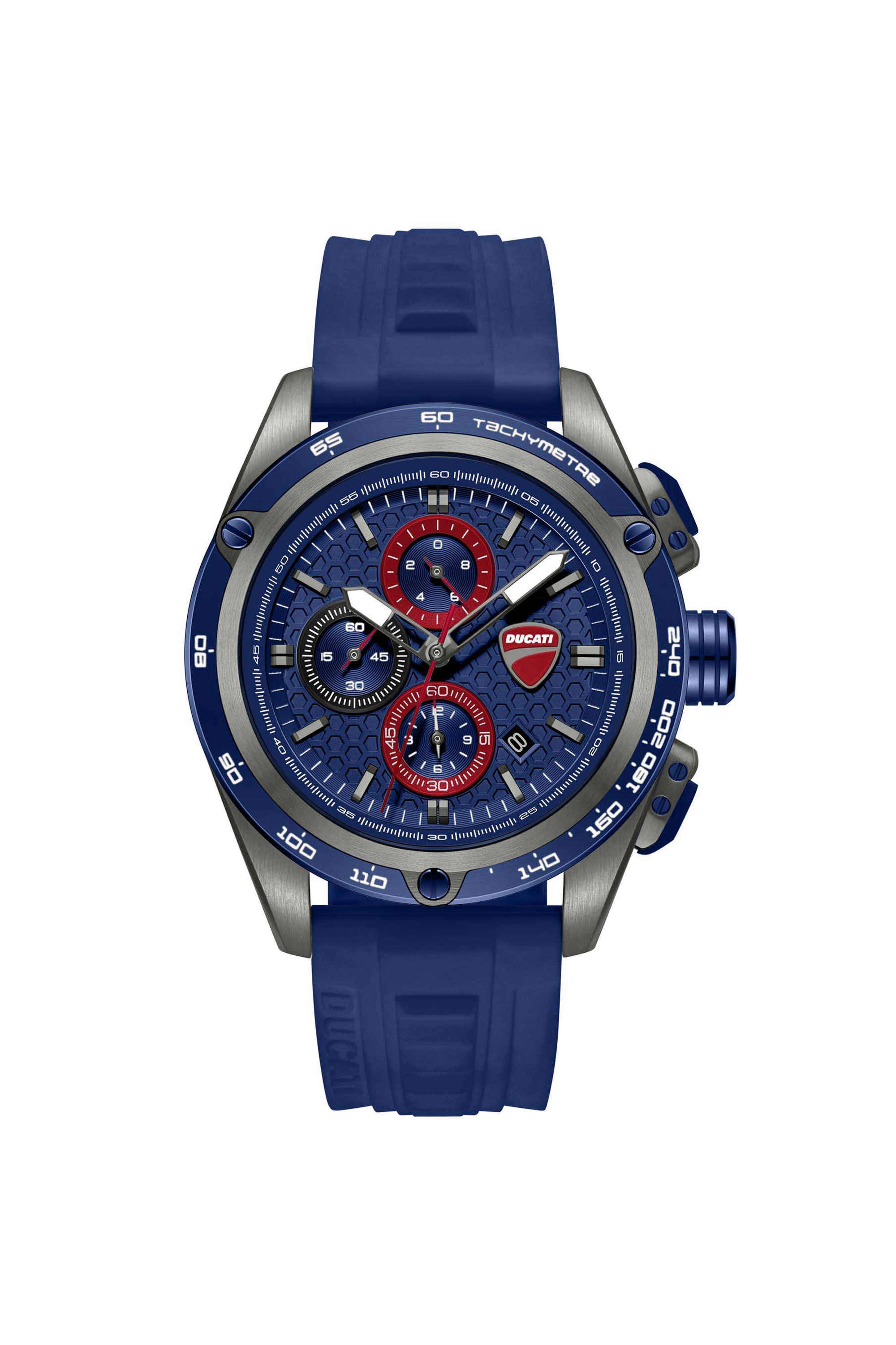 Sport-44-mm-Blue-Dial-Silicone-Chronograph-Watch-For-Men---DTWGC0004302W