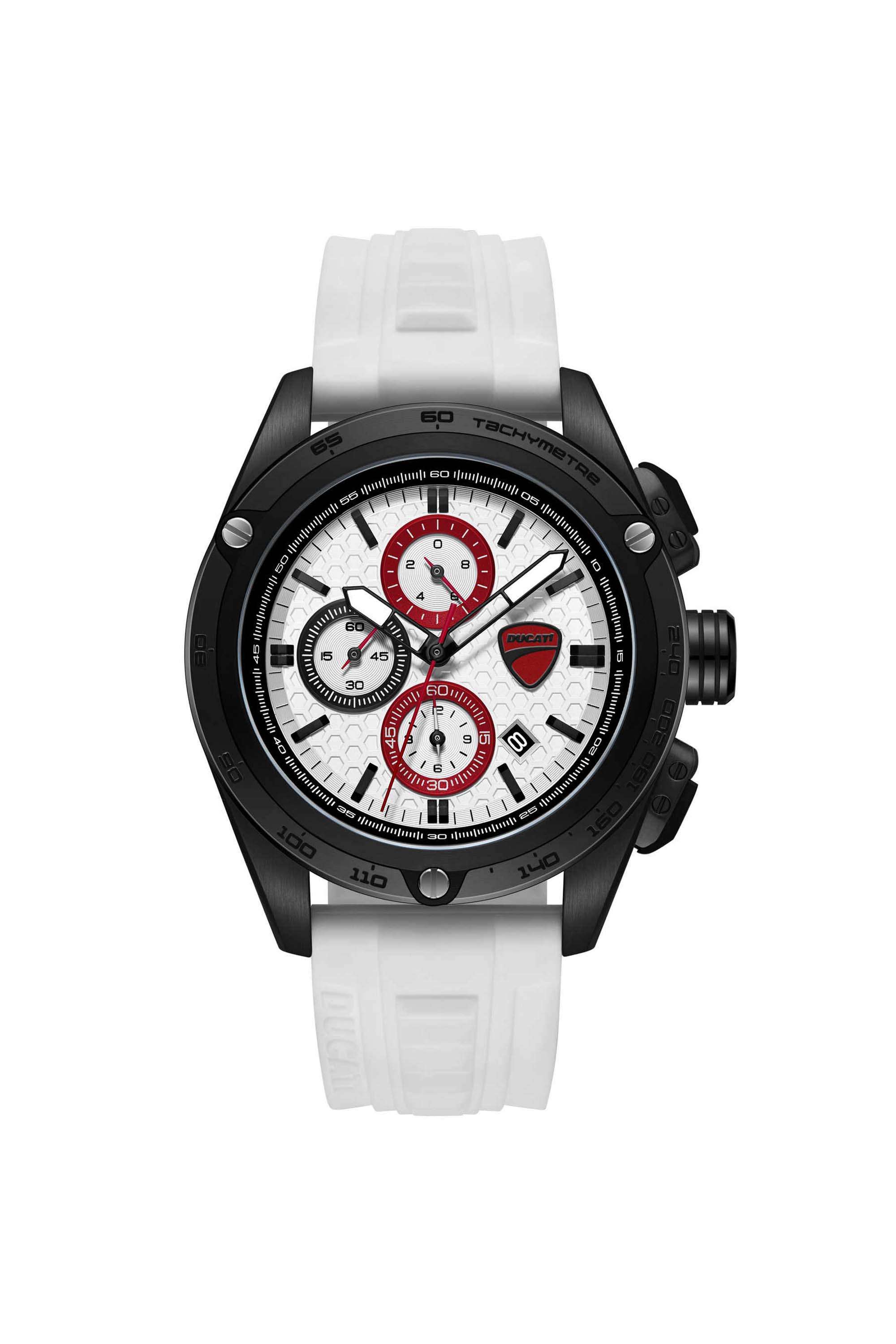 Sport-44-mm-White-Dial-Silicone-Chronograph-Watch-For-Men---DTWGC0004304W