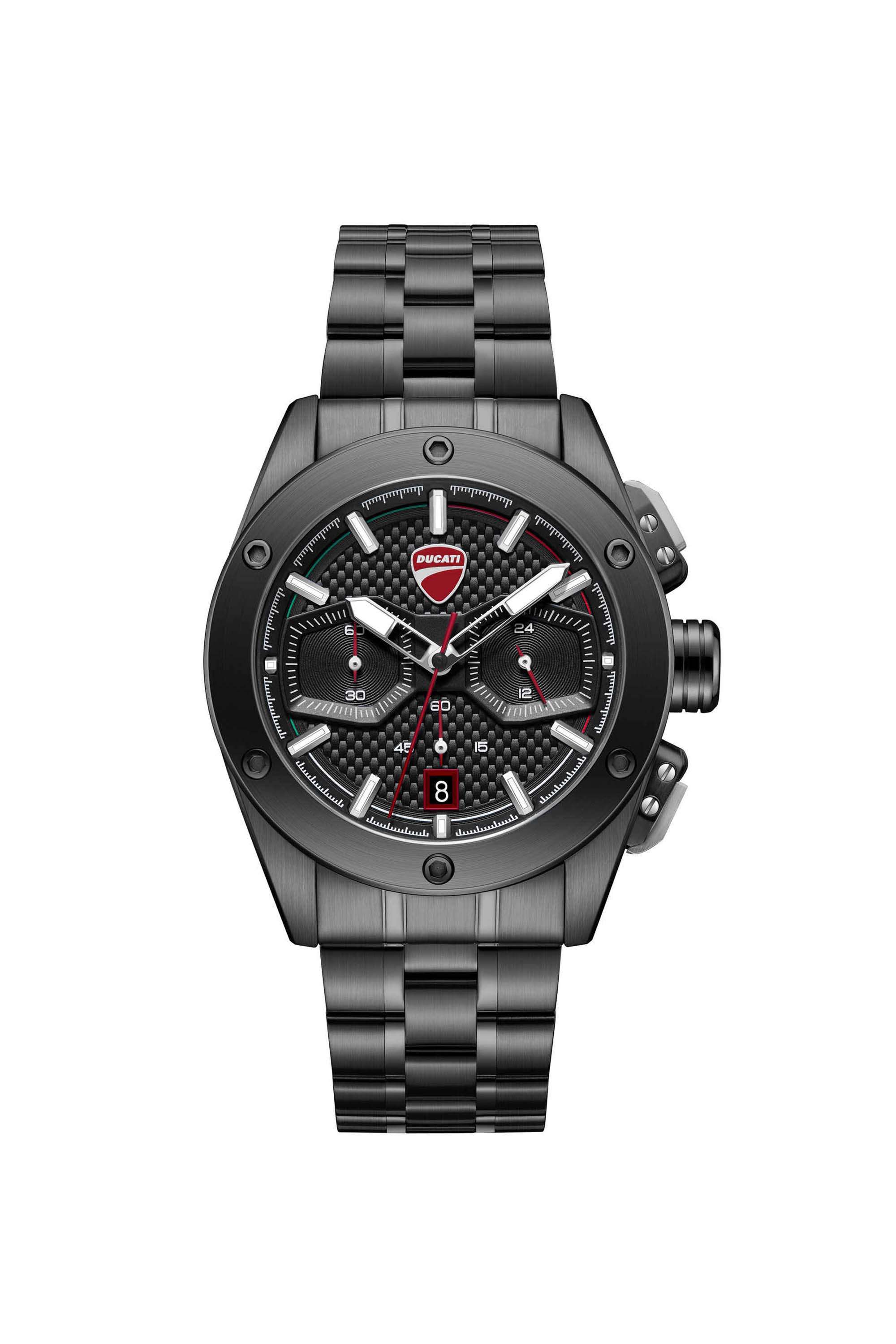Smoto-42-mm-Black-Dial-Stainless-Steel-Chronograph-Watch-For-Men---DTWGI0002201W