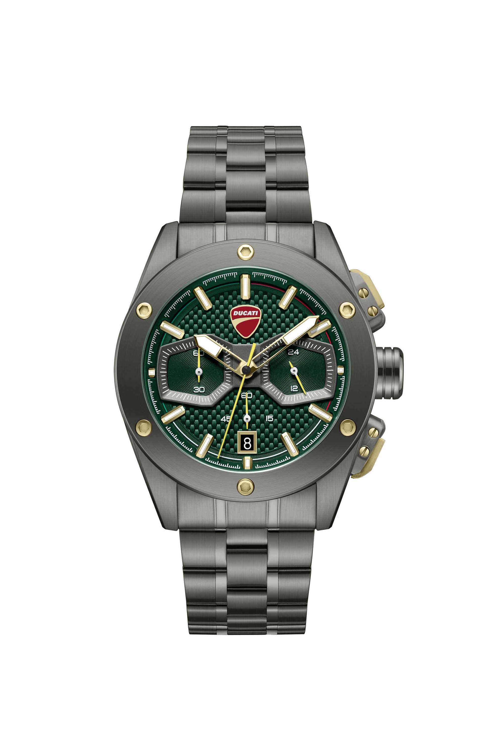 Smoto-42-mm-Green-Dial-Stainless-Steel-Chronograph-Watch-For-Men---DTWGI0002204W