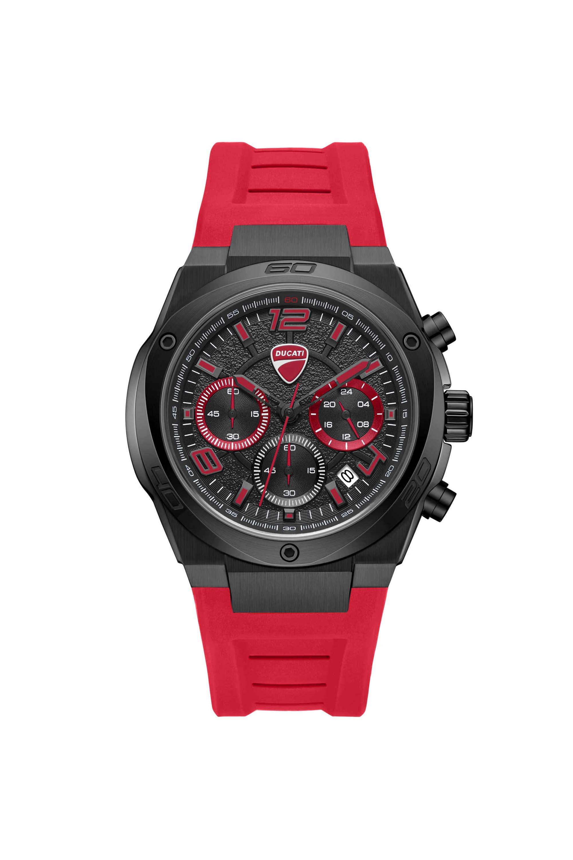 Sport-43.5-mm-Black-Dial-Silicone-Chronograph-Watch-For-Men---DTWGO0002401W