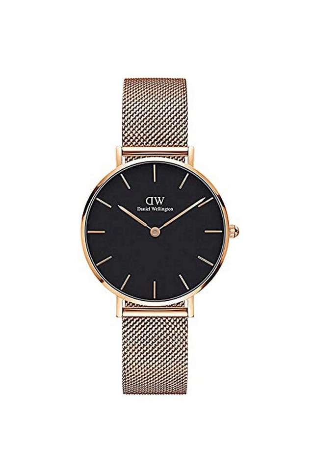 Petite-32-Melrose-Black-Dial-Stainless-Steel-Analog-Watch-for-Women