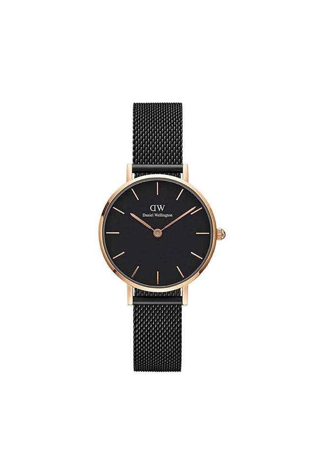 Petite-28-Ashfield-Black-Dial-Stainless-Steel-Analog-Watch-for-Women