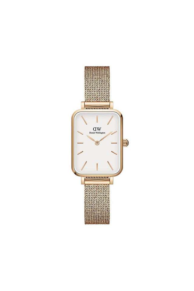 Quadro-Pressed-White-Dial-Stainless-Steel-Analog-Watch-for-Women