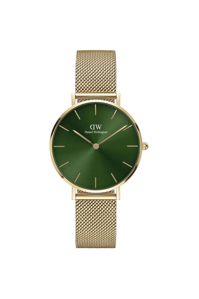 Petite-32-Emerald-Green-Dial-Stainless-Steel-Analog-Watch-for-Women