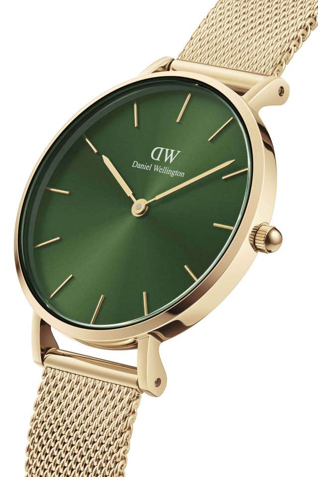 Petite-32-Emerald-Green-Dial-Stainless-Steel-Analog-Watch-for-Women