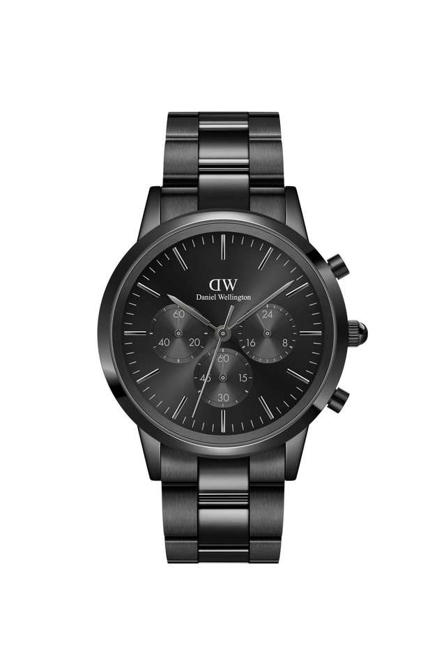 Iconic-Link-B-42-mm-Black-Dial-Stainless-Steel-Analogue-Watch-for-Men
