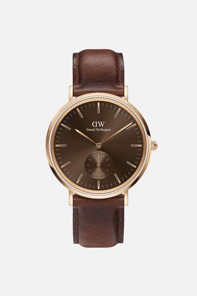 40-mm-Amber-Dial-Leather-Analogue-Watch-For-Women---DW00100707K
