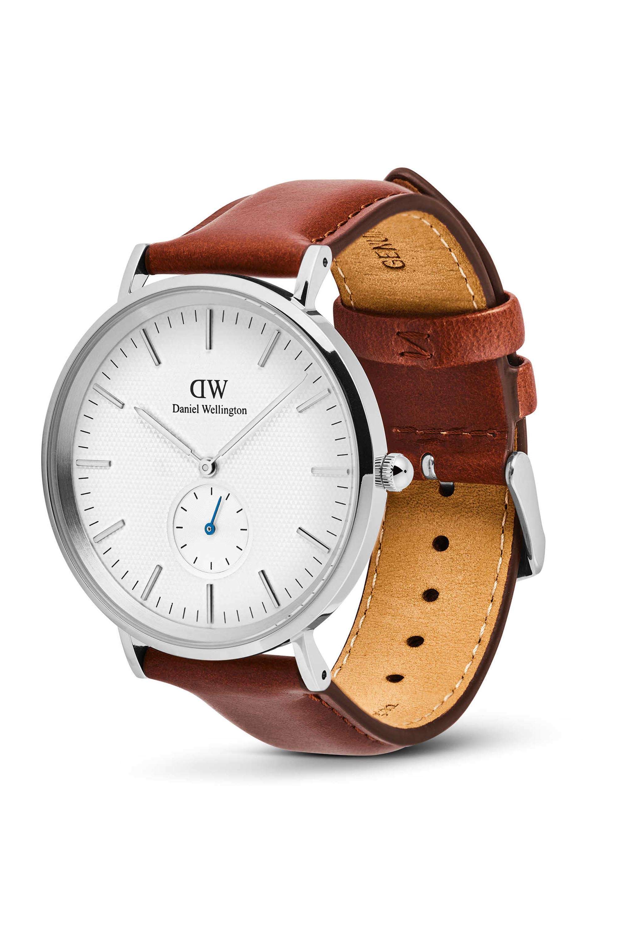 Classic-Multi-eye-Extension-Men-s-40-mm-Analog-Quartz-Watch---Off-White-Dial-with-Brown-Leather-Strap-(DW00100867K)