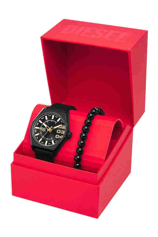 Buy DIESEL NoColour Scraper 43 mm Black Dial Leather Analogue