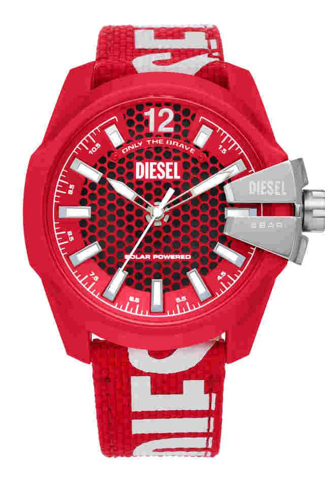 Buy DIESEL NoColour Baby Chief 43 mm Red Dial Rubber Analog Watch