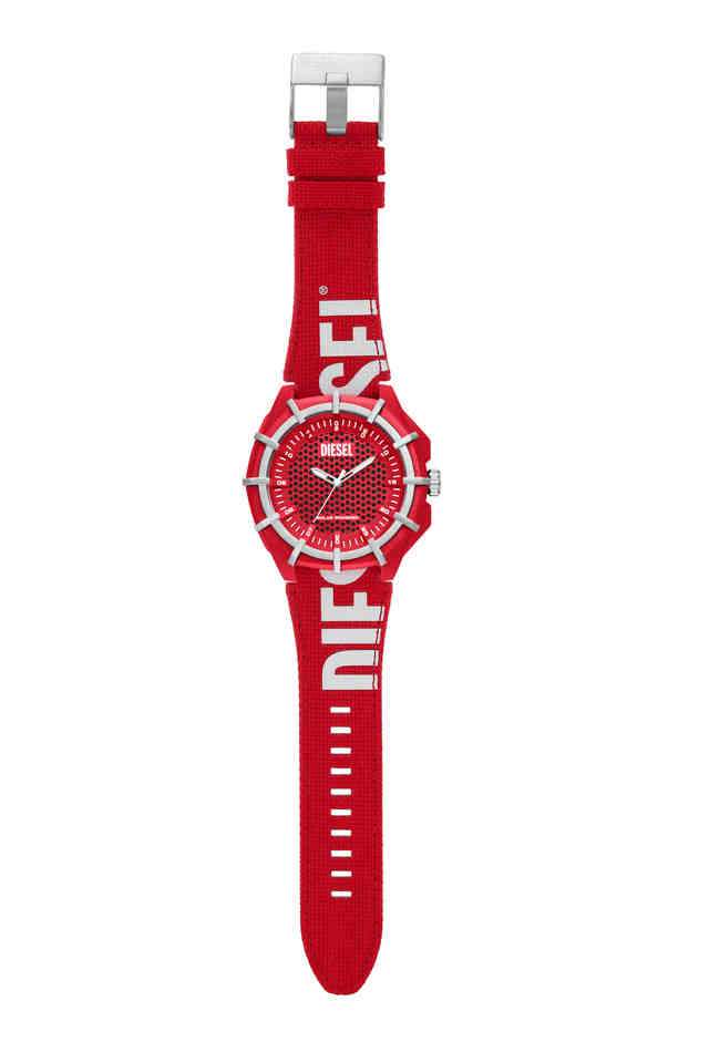 Framed-Two-Tone-51-mm-Red-Dial-Plastic-Analog-Watch-for-Men---DZ4621