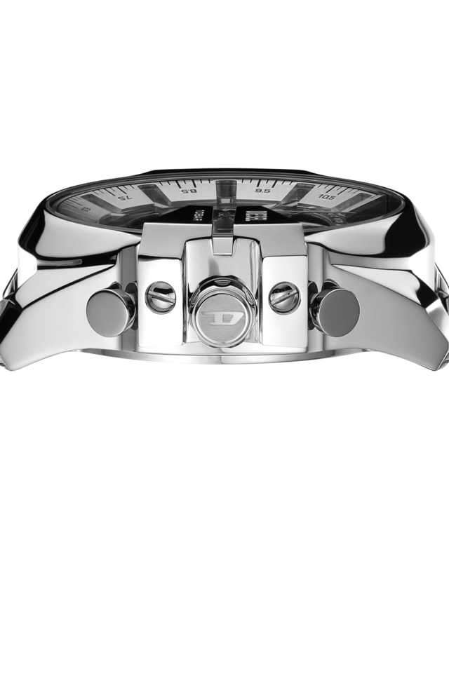 Buy DIESEL NoColour Mega Chief 51 mm Black Dial Stainless Steel