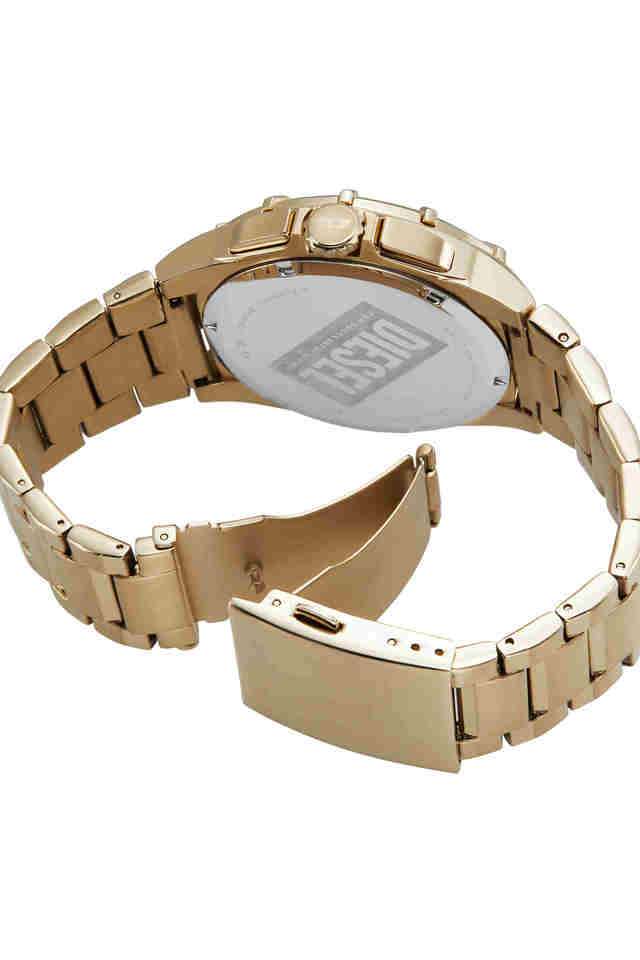 Framed-44-mm-Gold-Dial-Stainless-Steel-Chronograph-Wrist-Watch-for-Men---DZ4659