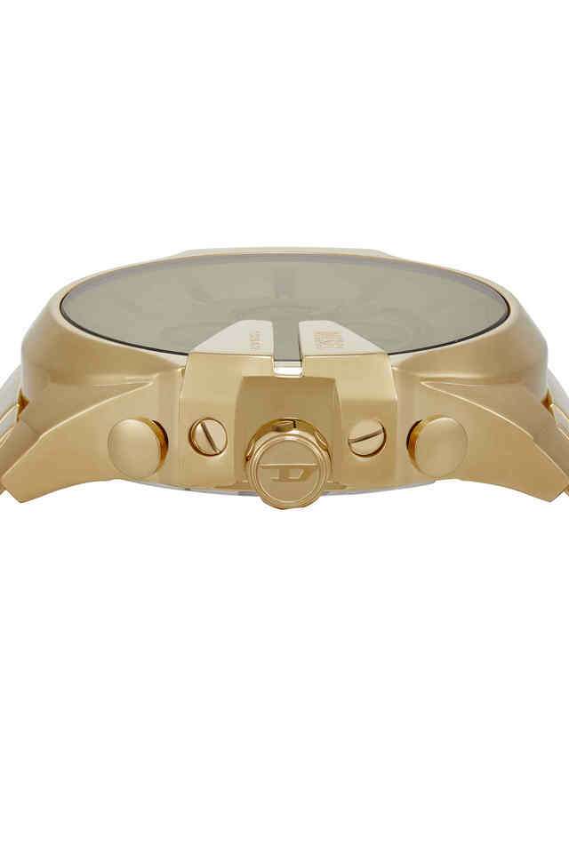 Buy DIESEL NoColour Mega Chief 51 mm White Dial Stainless Steel