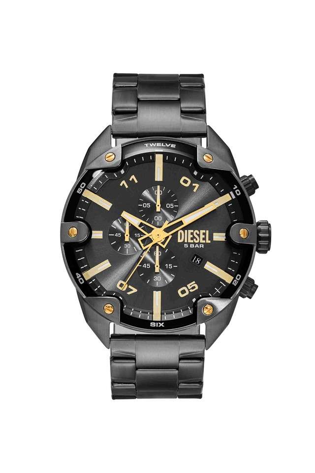 Spiked-49-mm-Grey-Dial-Stainless-Steel-Chronograph-Watch-for-Men---DZ4669
