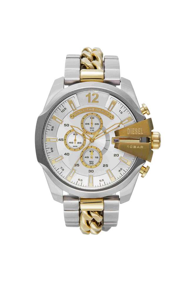 Buy DIESEL NoColour Mega Chief 51 mm Multicolour Dial Stainless
