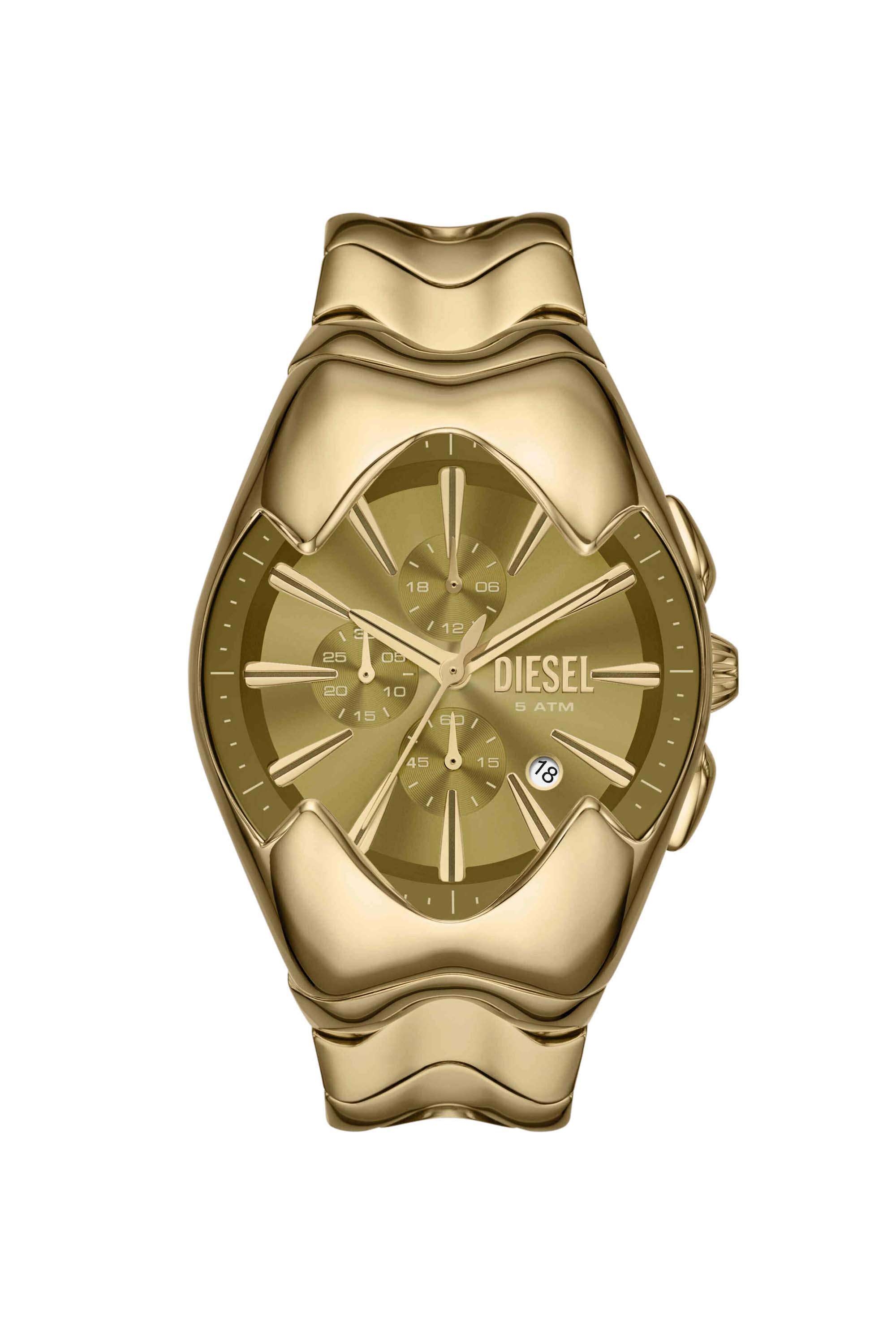 Mercurial-45-mm-Gold-Dial-Stainless-Steel-Chronograph-Watch-For-Men---DZ4681