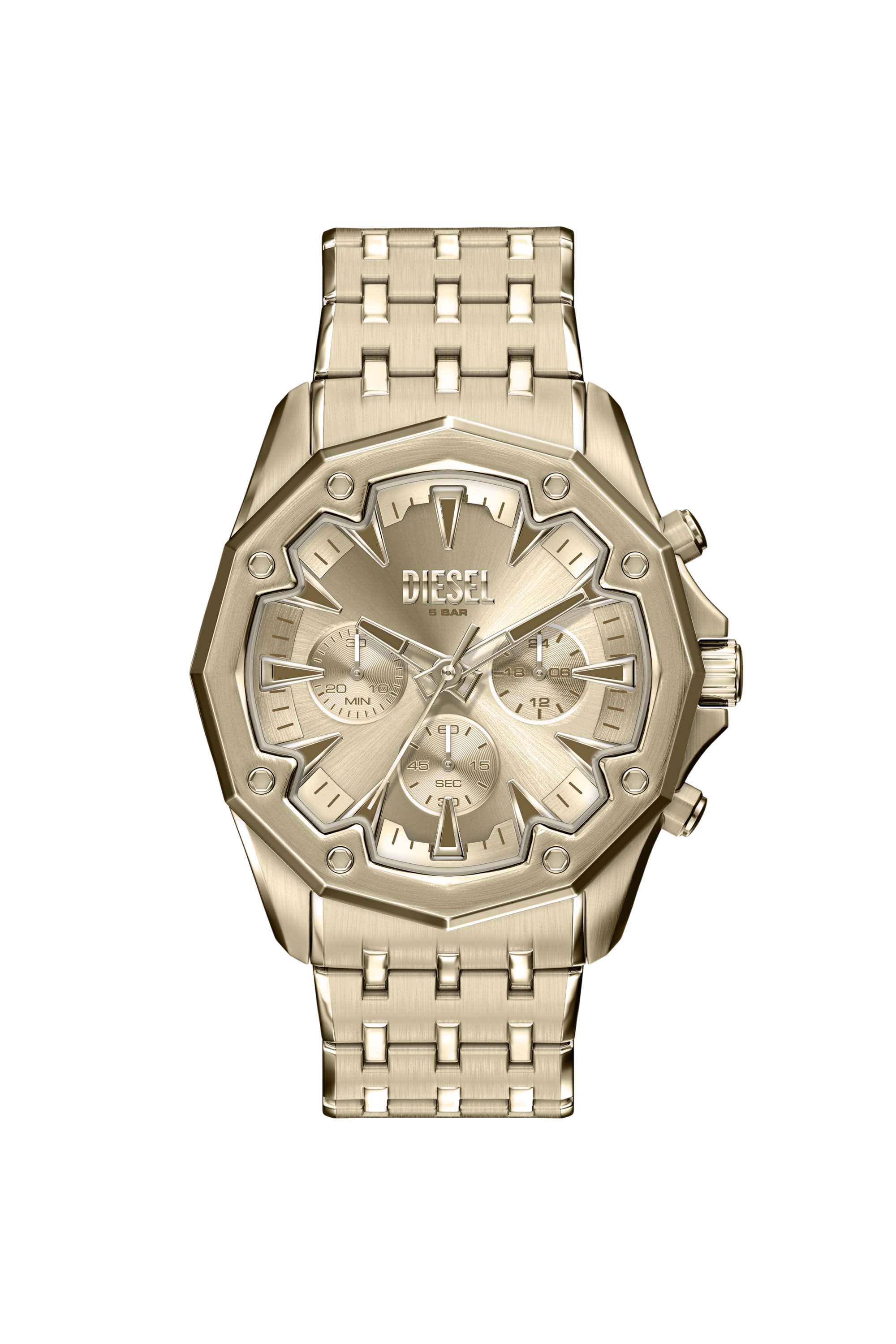 Stinger-46-mm-Gold-Dial-Stainless-Steel-Chronograph-Watch-For-Men---DZ4707