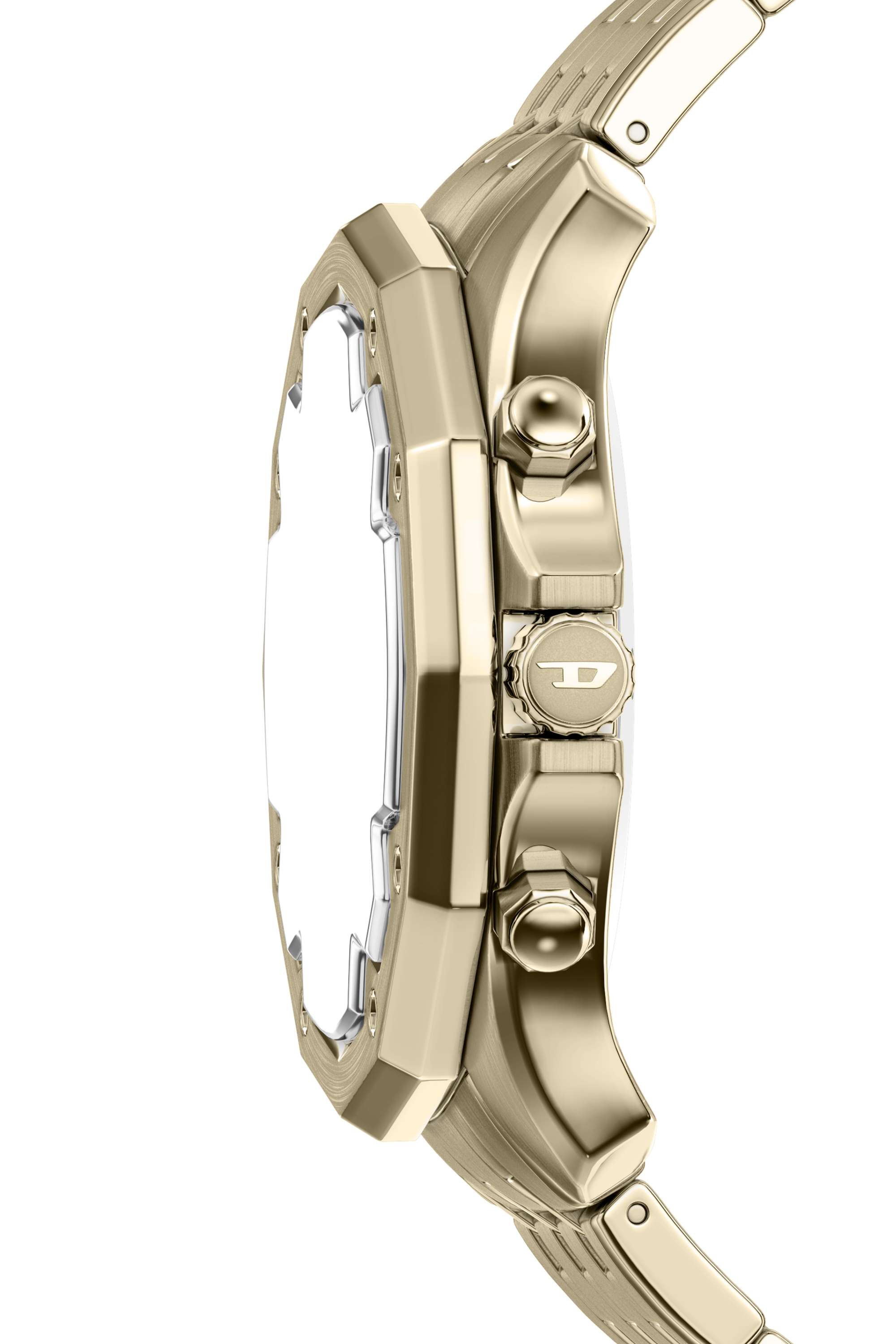 Buy DIESEL Gold Stinger 46 mm Gold Dial Stainless Steel