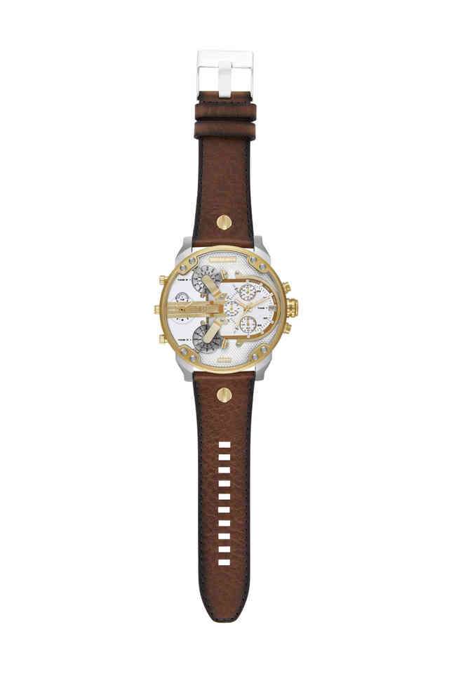 Mr.-Daddy-2-57-mm-Silver-Dial-Leather-Chronograph-Watch-For-Men---DZ7483I
