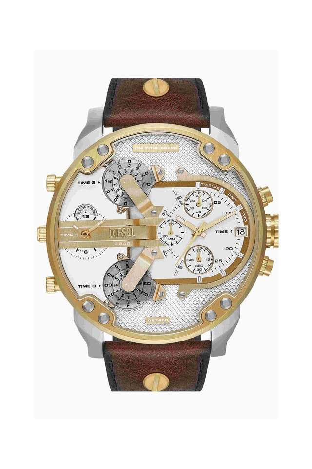 Mr.-Daddy-2-57-mm-Silver-Dial-Leather-Chronograph-Wrist-Watch-for-Men---DZ7483