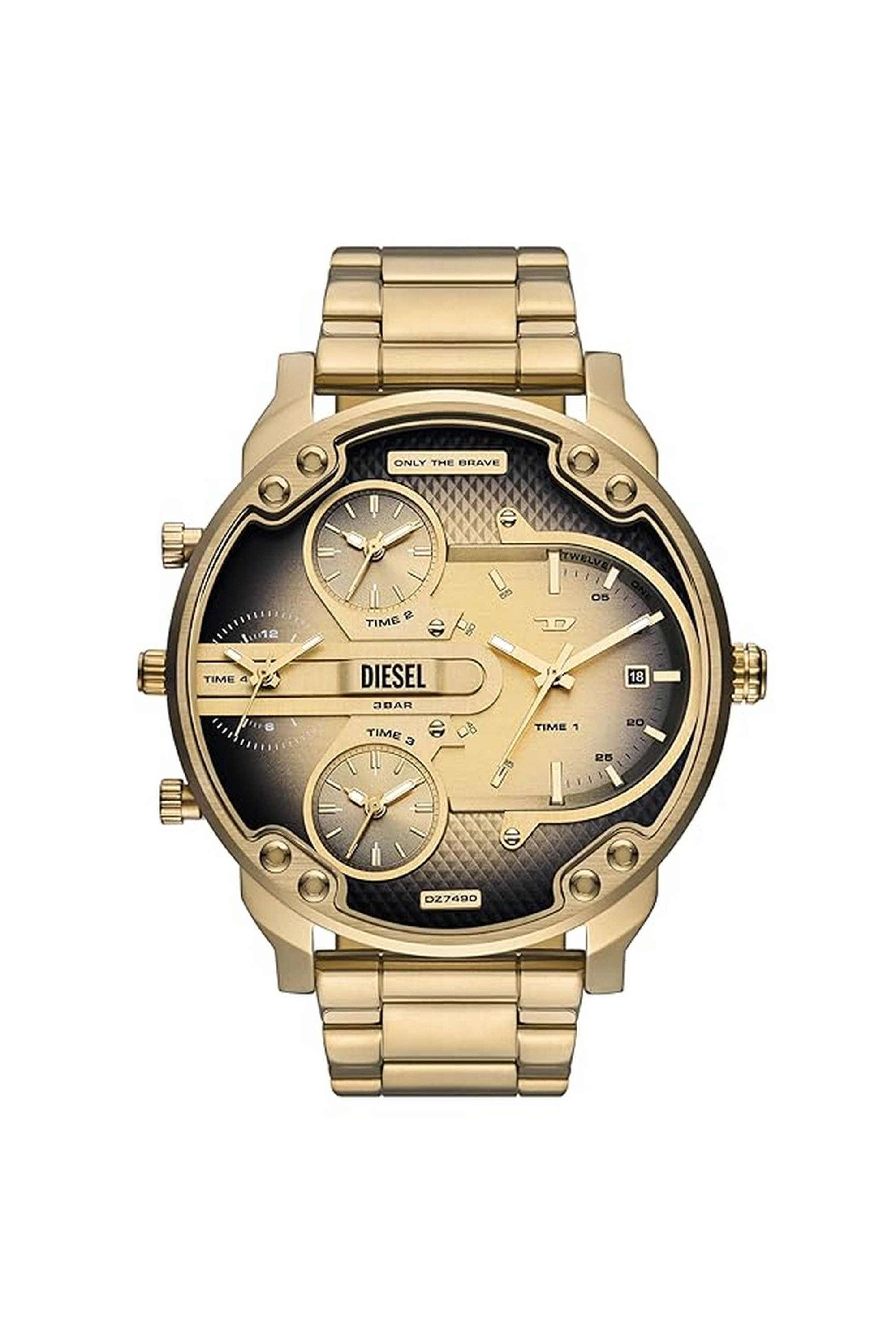 Mr.-Daddy-Slim-54-mm-Quartz-Analogue-Watch-for-Men---Multicolour-Dial-with-Gold-Stainless-Steel-Strap-(WDZ7490I)