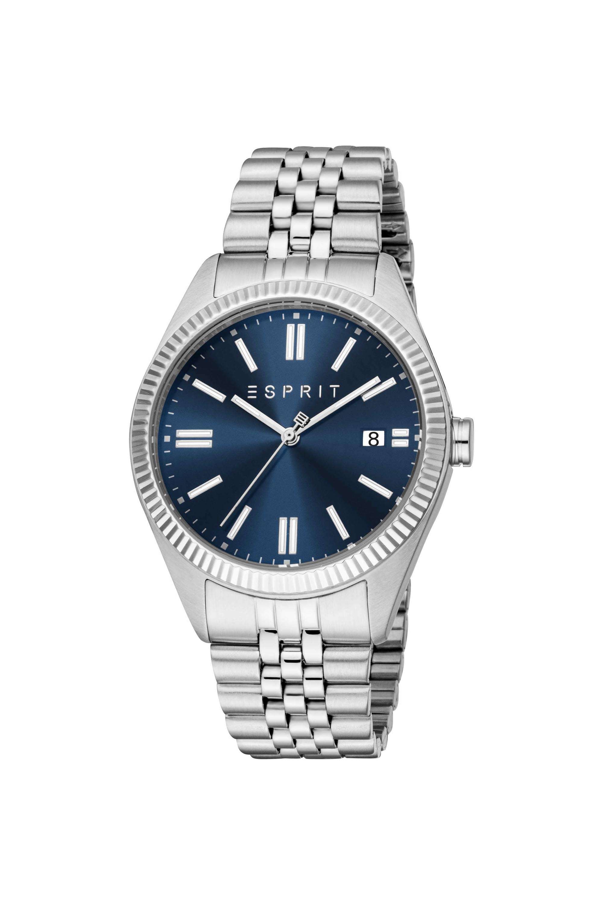 Hugh-40-mm-Dark-Blue-Dial-Stainless-Steel-Analogue-Watch-For-Men---ES1G365M1045