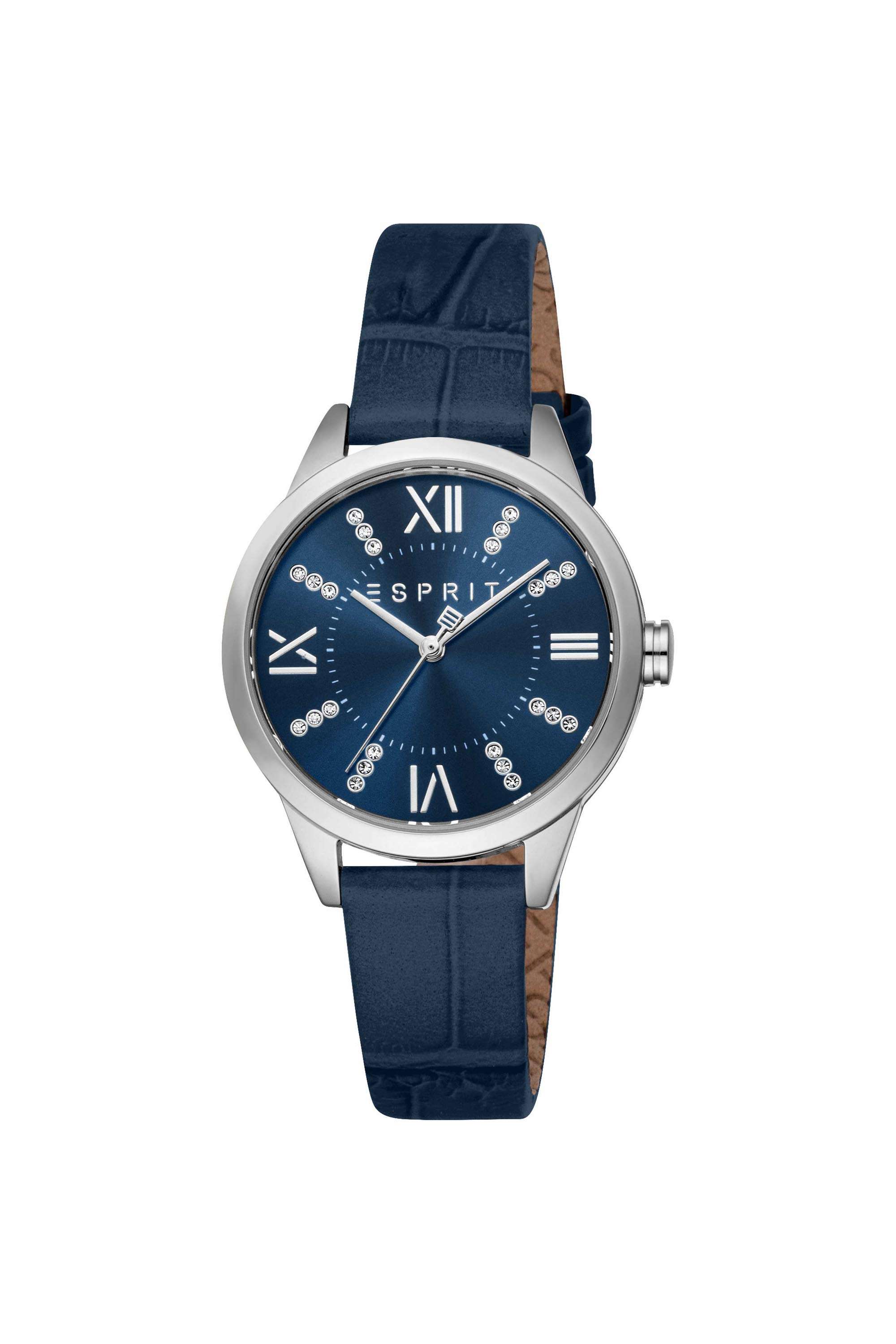 Pointy-32-mm-Dark-Blue-Dial-Leather-Analogue-Watch-For-Women---ES1L259L6015