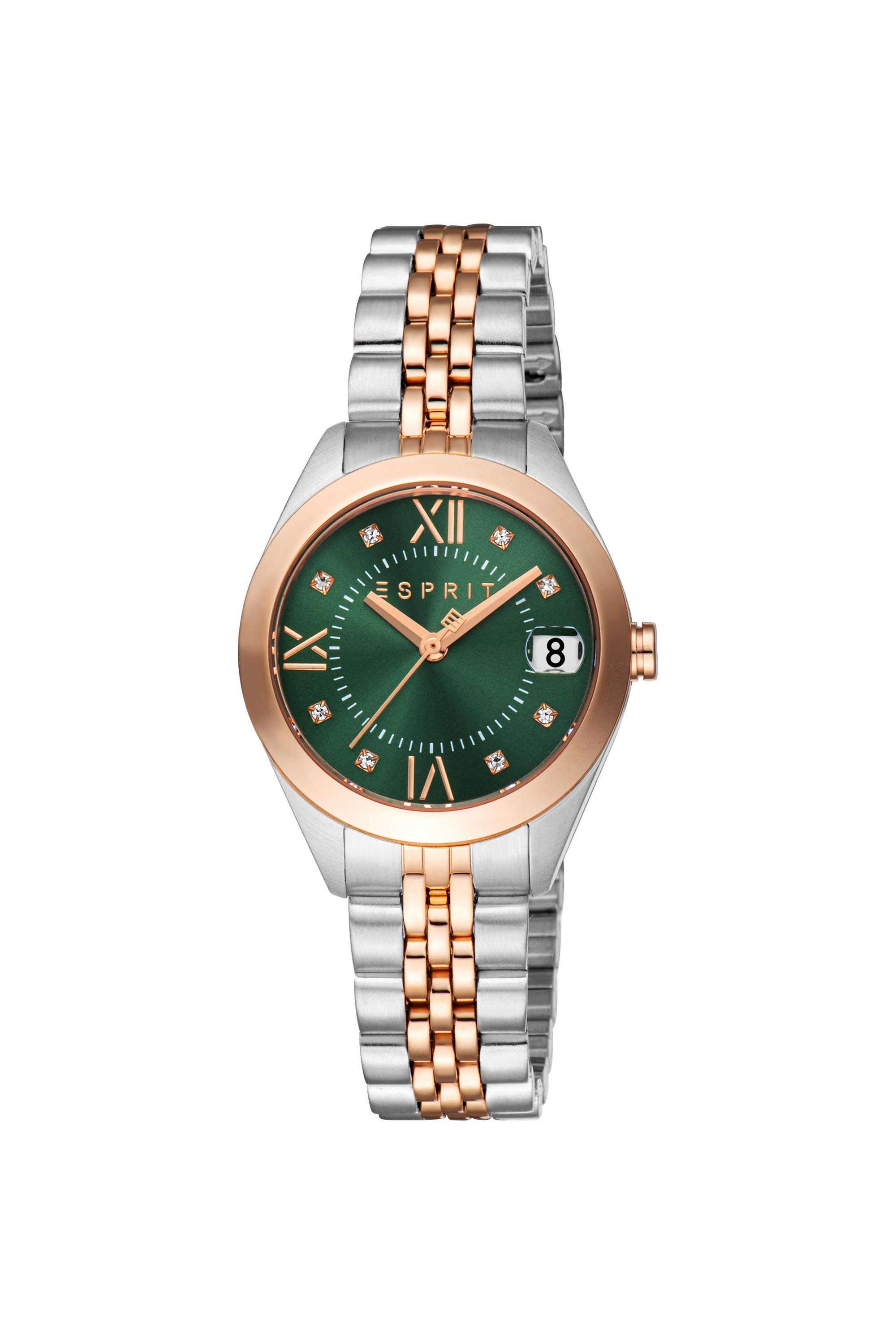 Madison-30-mm-Green-Dial-Stainless-Steel-Analogue-Watch-For-Women---ES1L295M2065