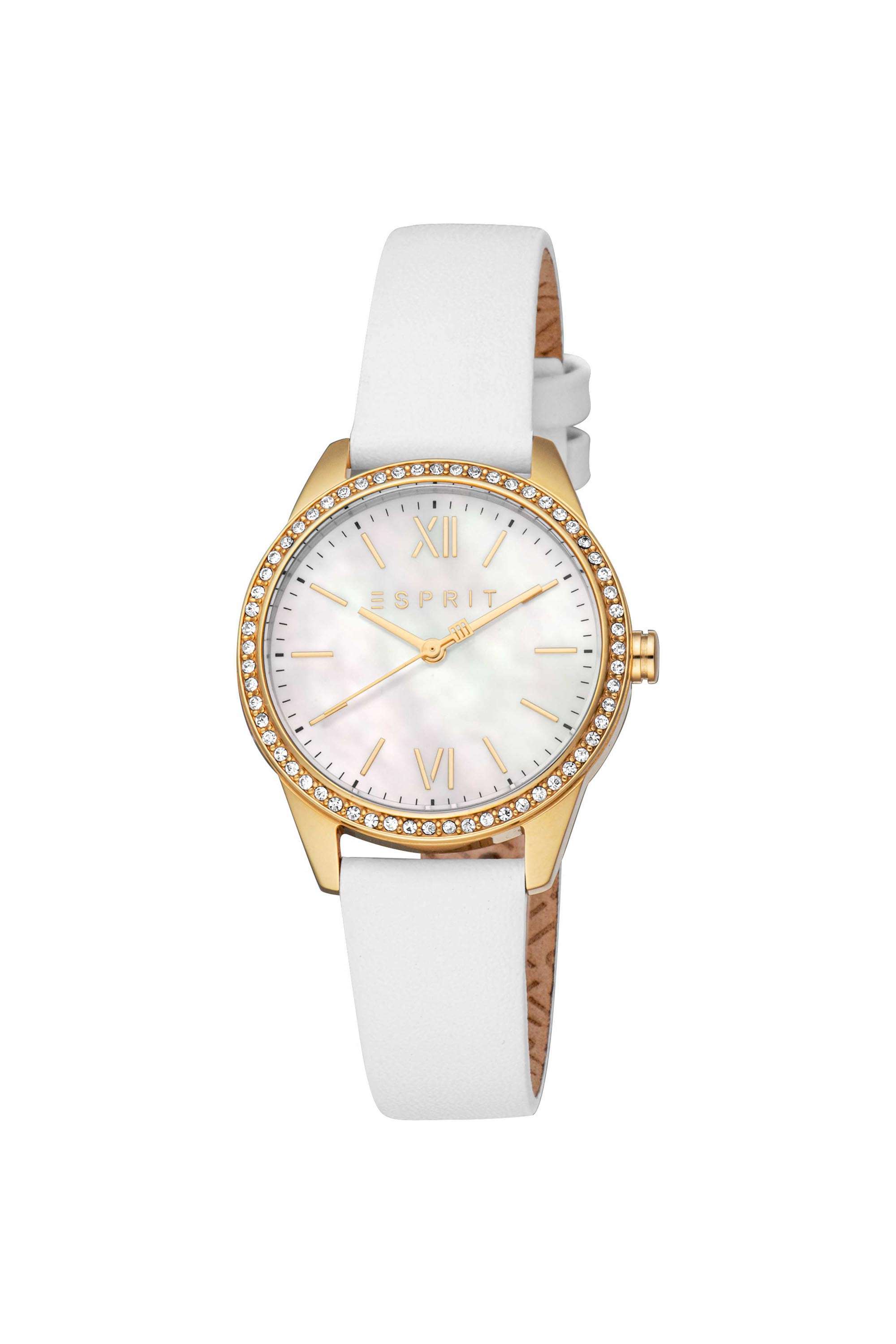 Stella-30-mm-White-MOP-Dial-Leather-Analogue-Watch-For-Women---ES1L407L0015