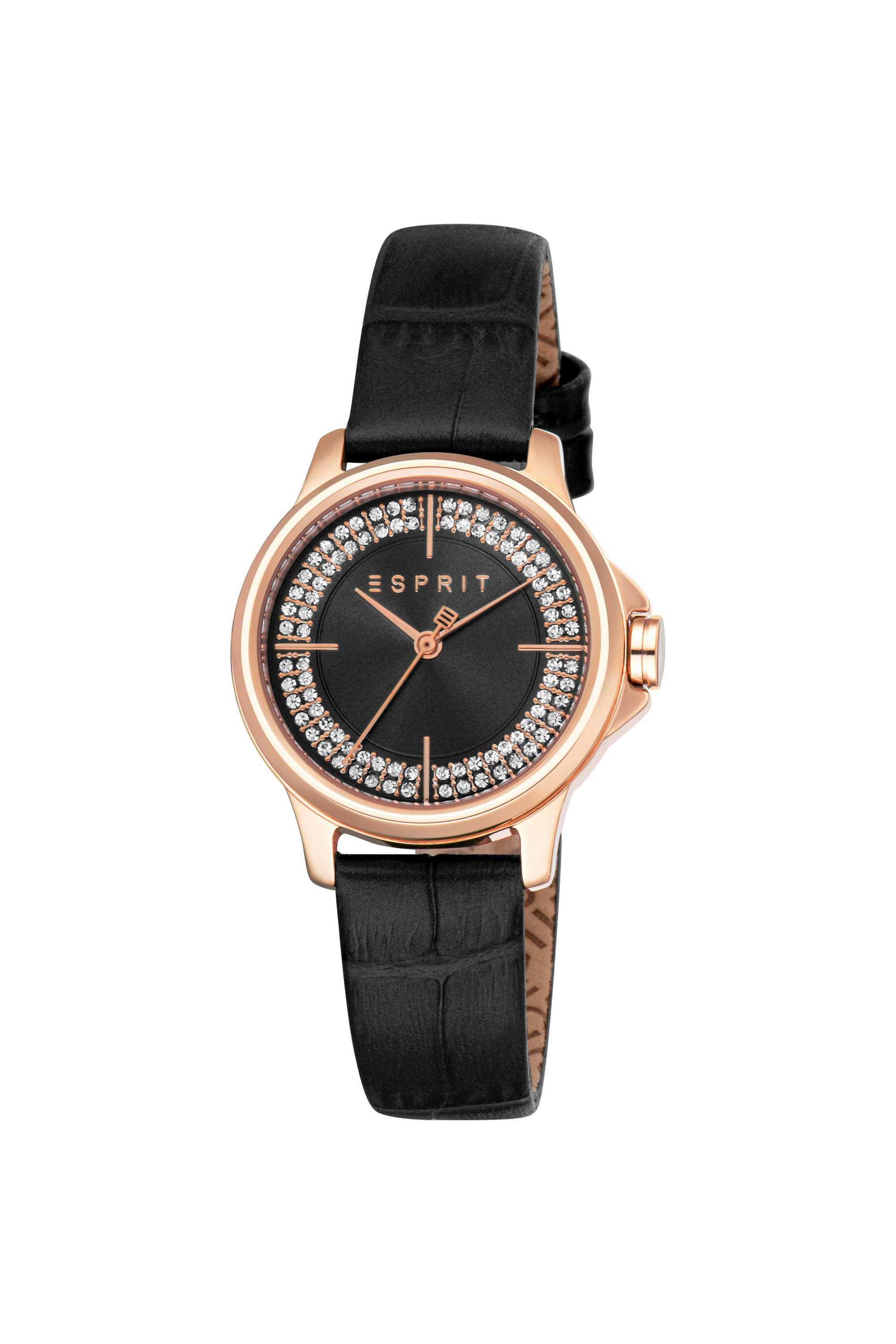 Bent-III-30-mm-Black-Dial-Leather-Analogue-Watch-For-Women---ES1L432L0025
