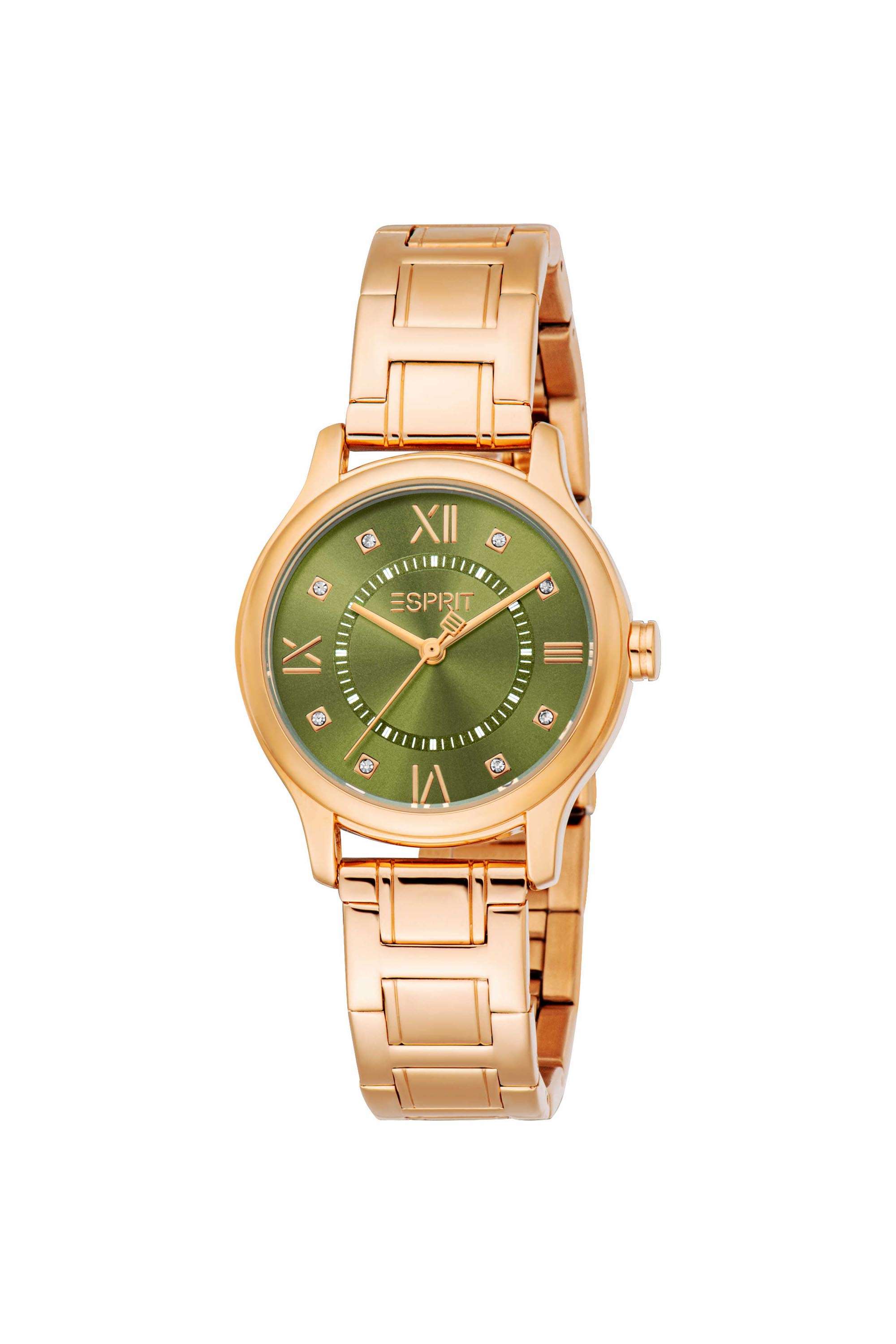 Skylar-30-mm-Olive-Dial-Stainless-Steel-Analogue-Watch-For-Women---ES1L456M0055